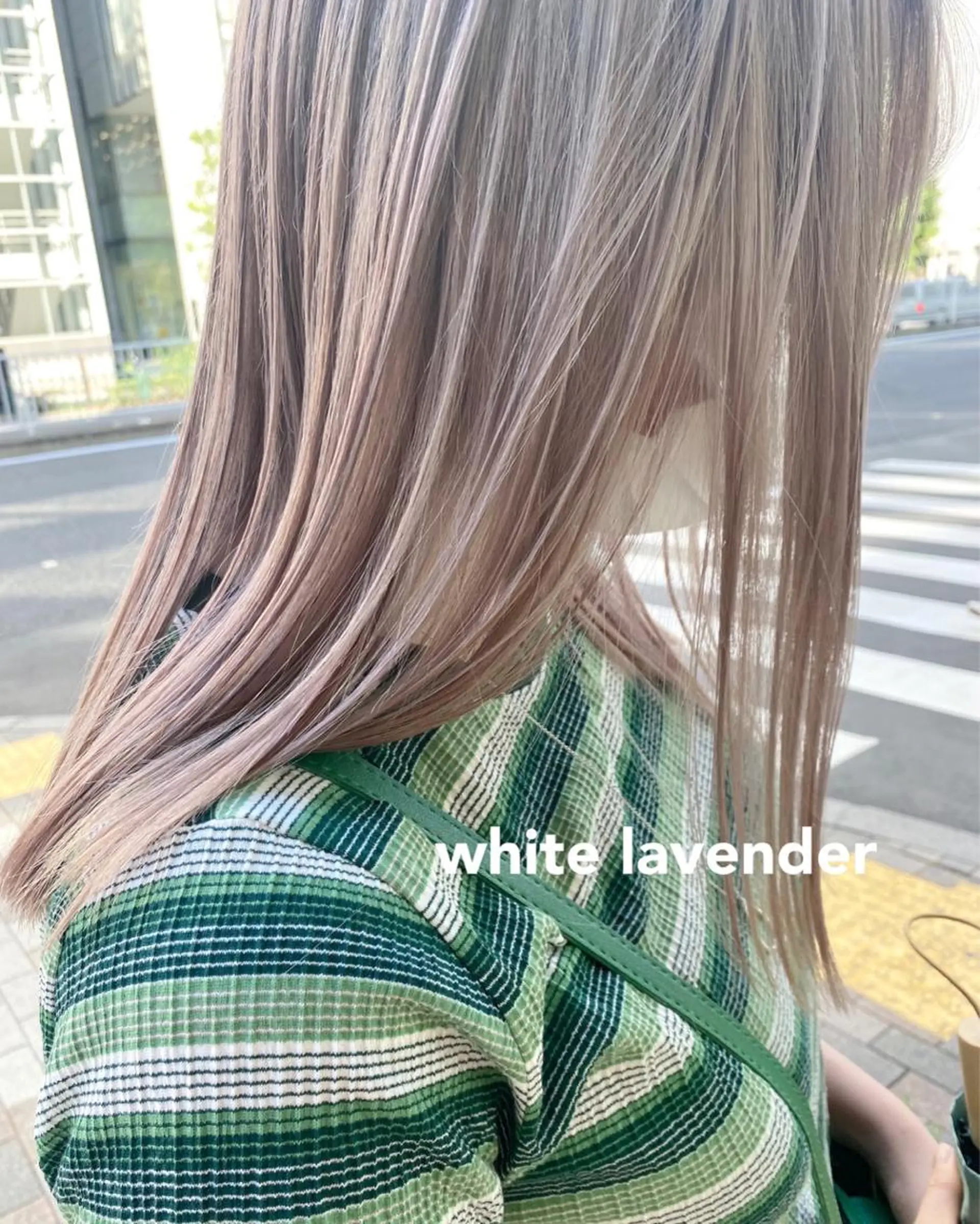 セミロング カラー ブロンド パープルカラー 赤み消し/透明感 🪽◝✩ 武者春花のヘアスタイル