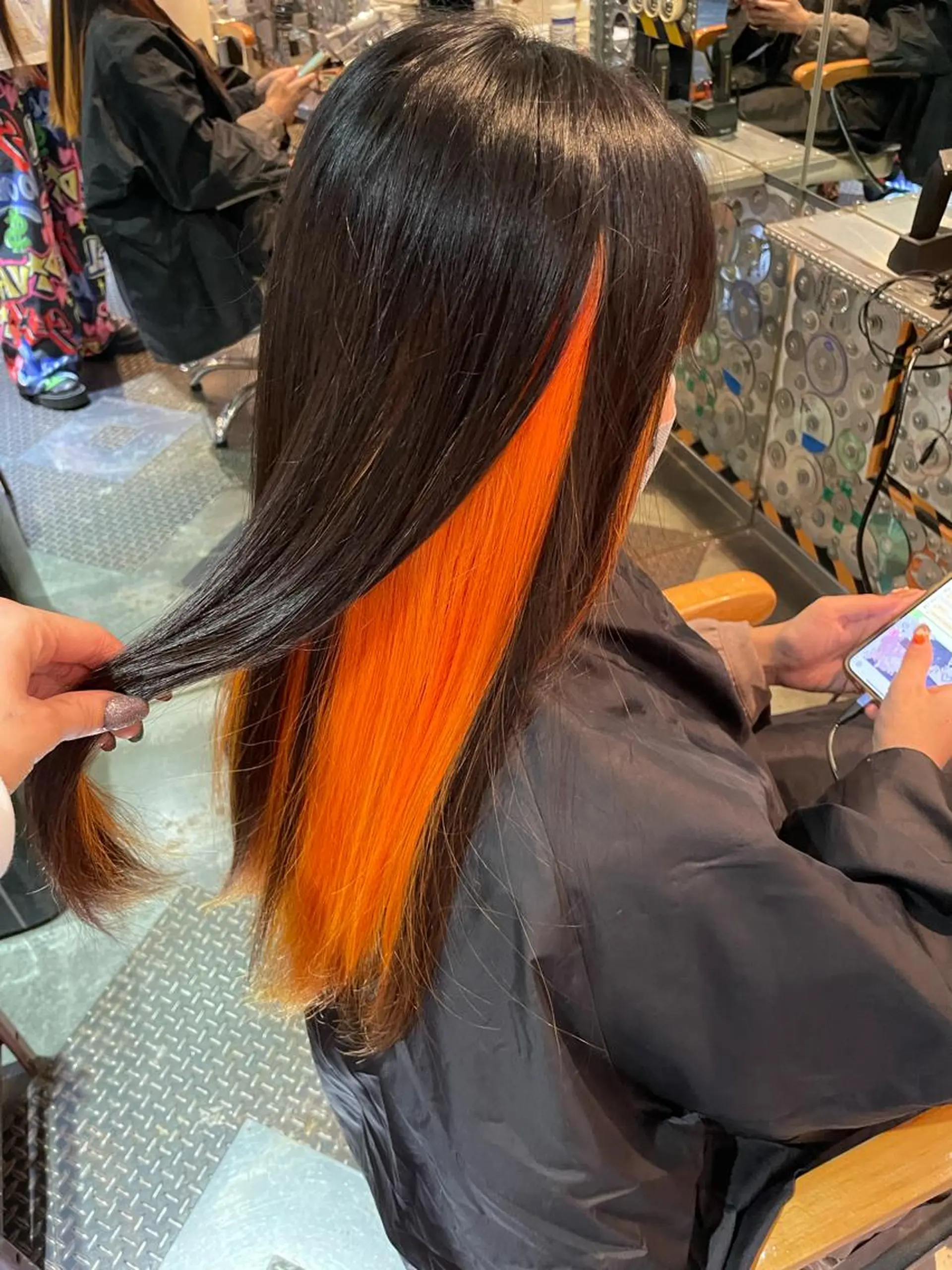 ロング 編み込みエクステ シールエクステ エクステ Hair salon TOMMY所属・♮やっしー♮ 🌈派手髪🌈のヘアスタイル