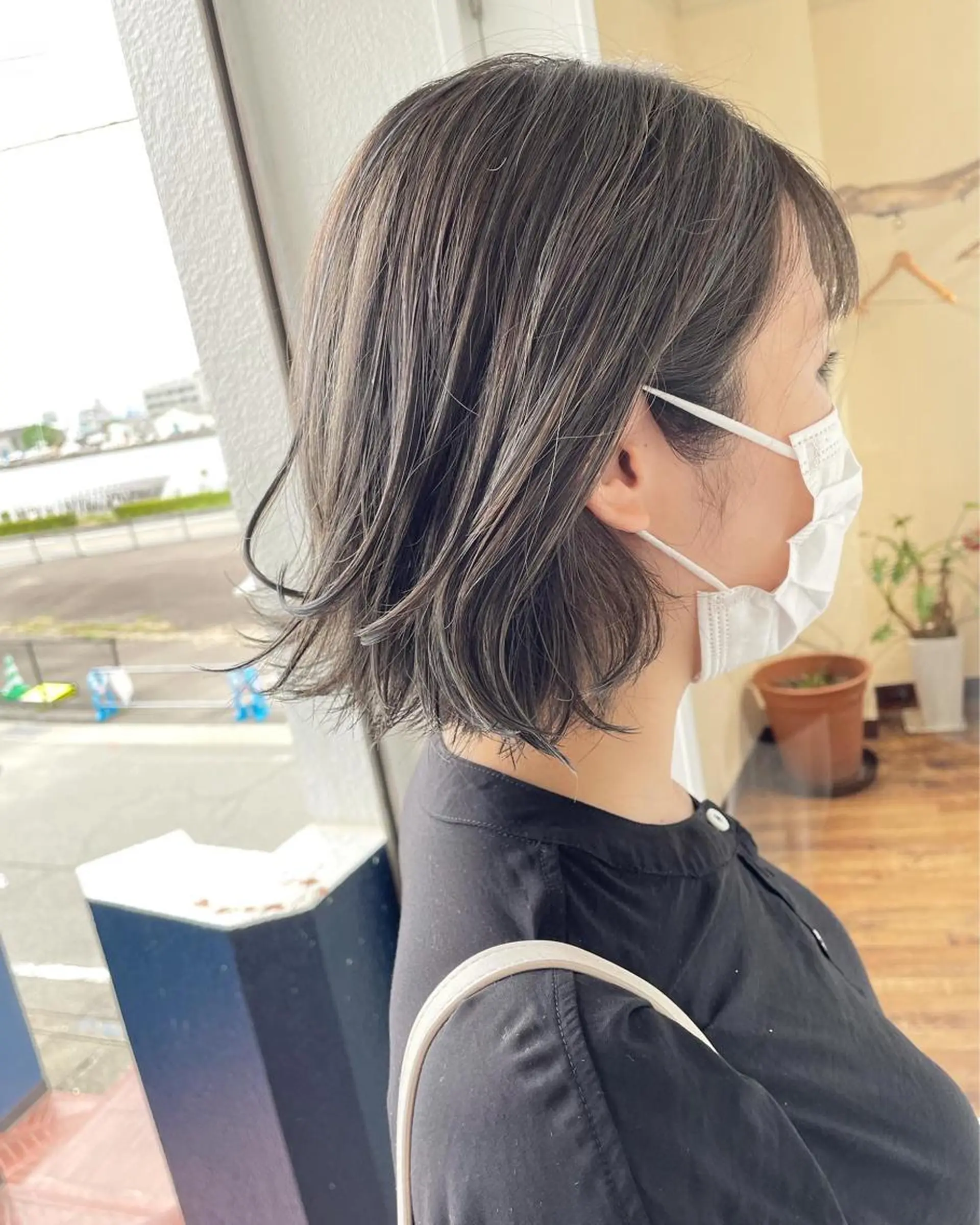 ミディアム ハイライト 大嶋 宏隆のヘアスタイル