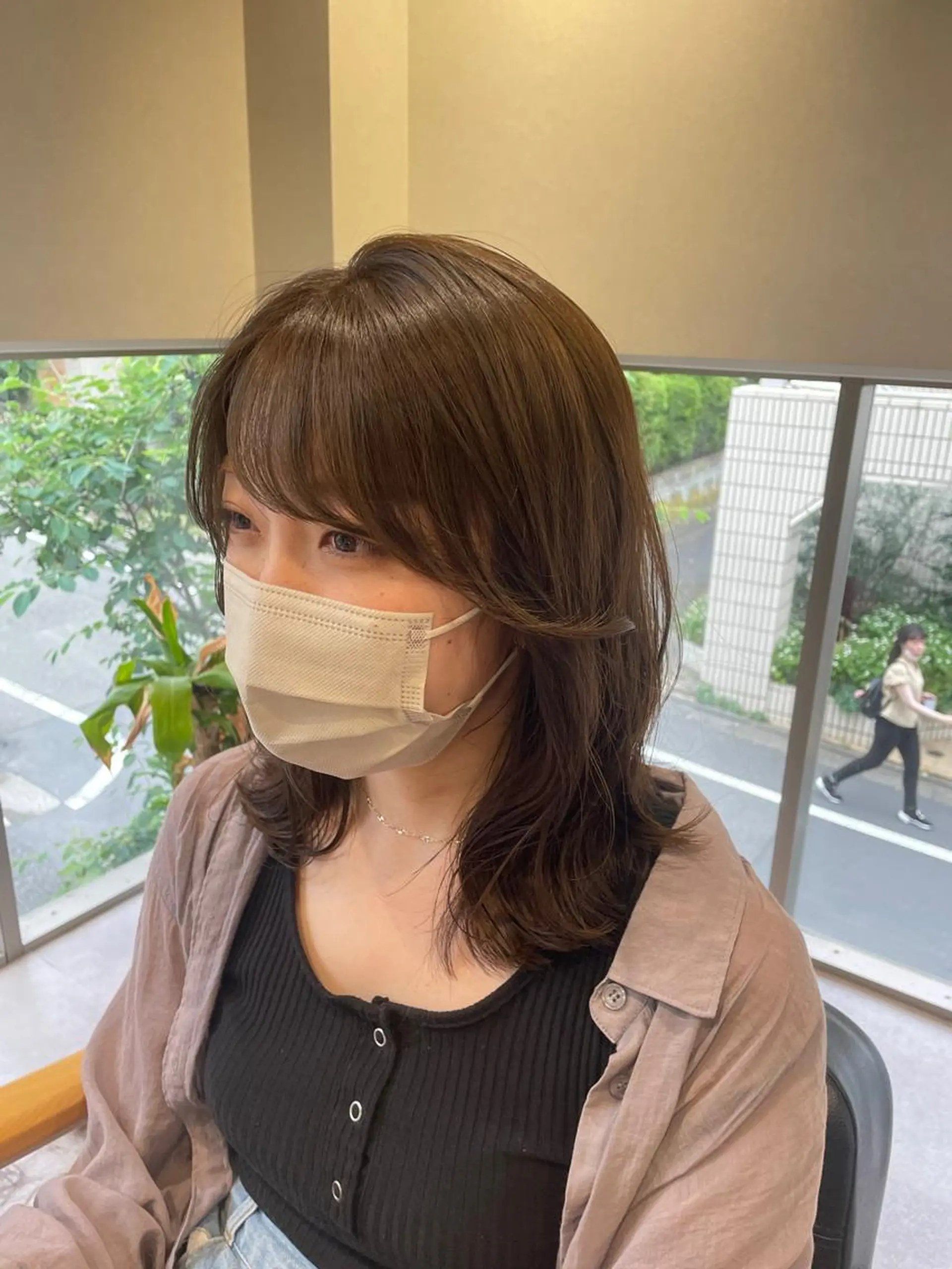 ミディアム カラー 韓国風/オシャレ /縮毛矯正/滝口琴未のヘアスタイル