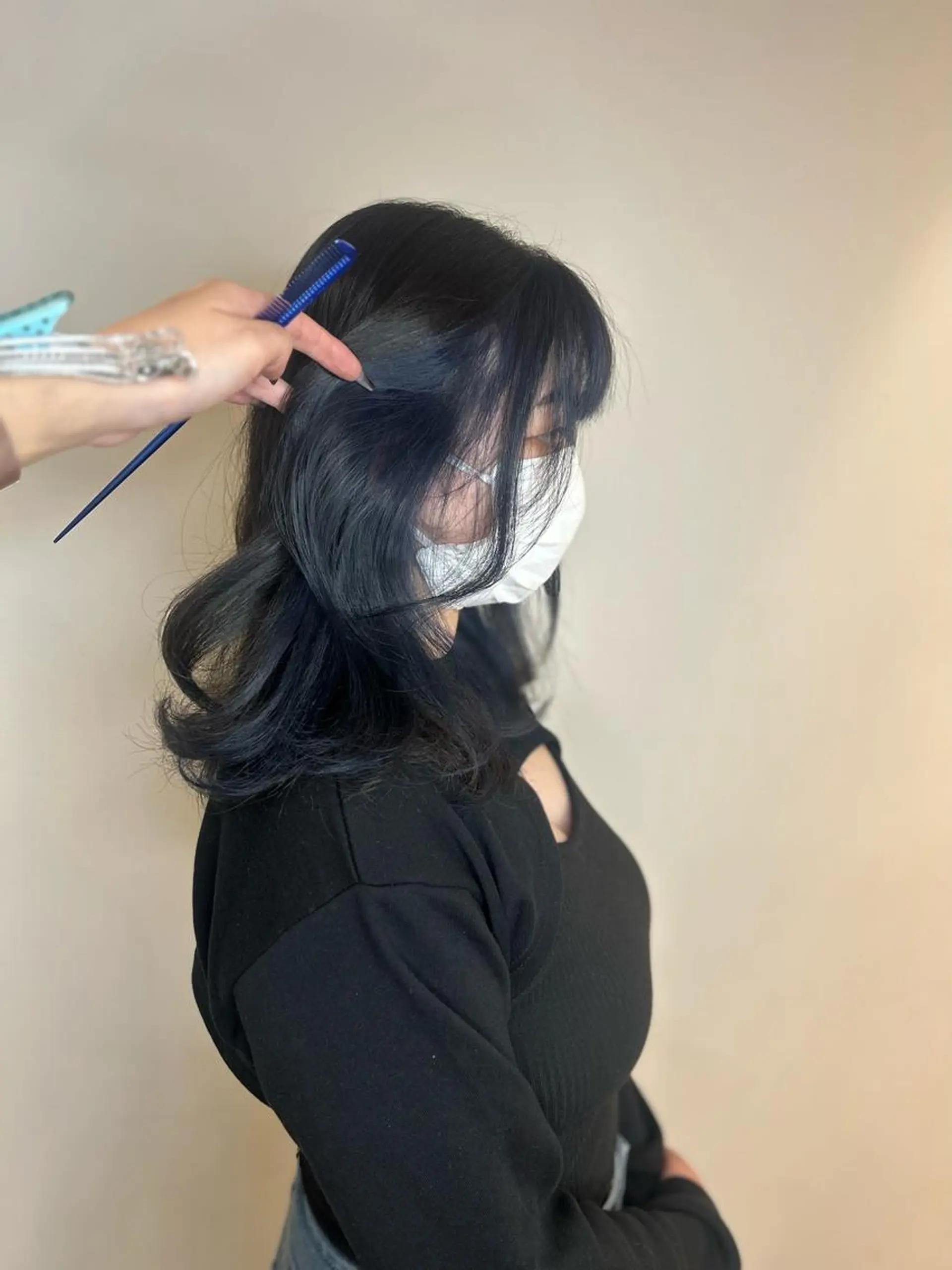 セミロング カラー ヘアカラー トリートメント emi/髪質改善/ 韓国風/艶カラーのヘアスタイル