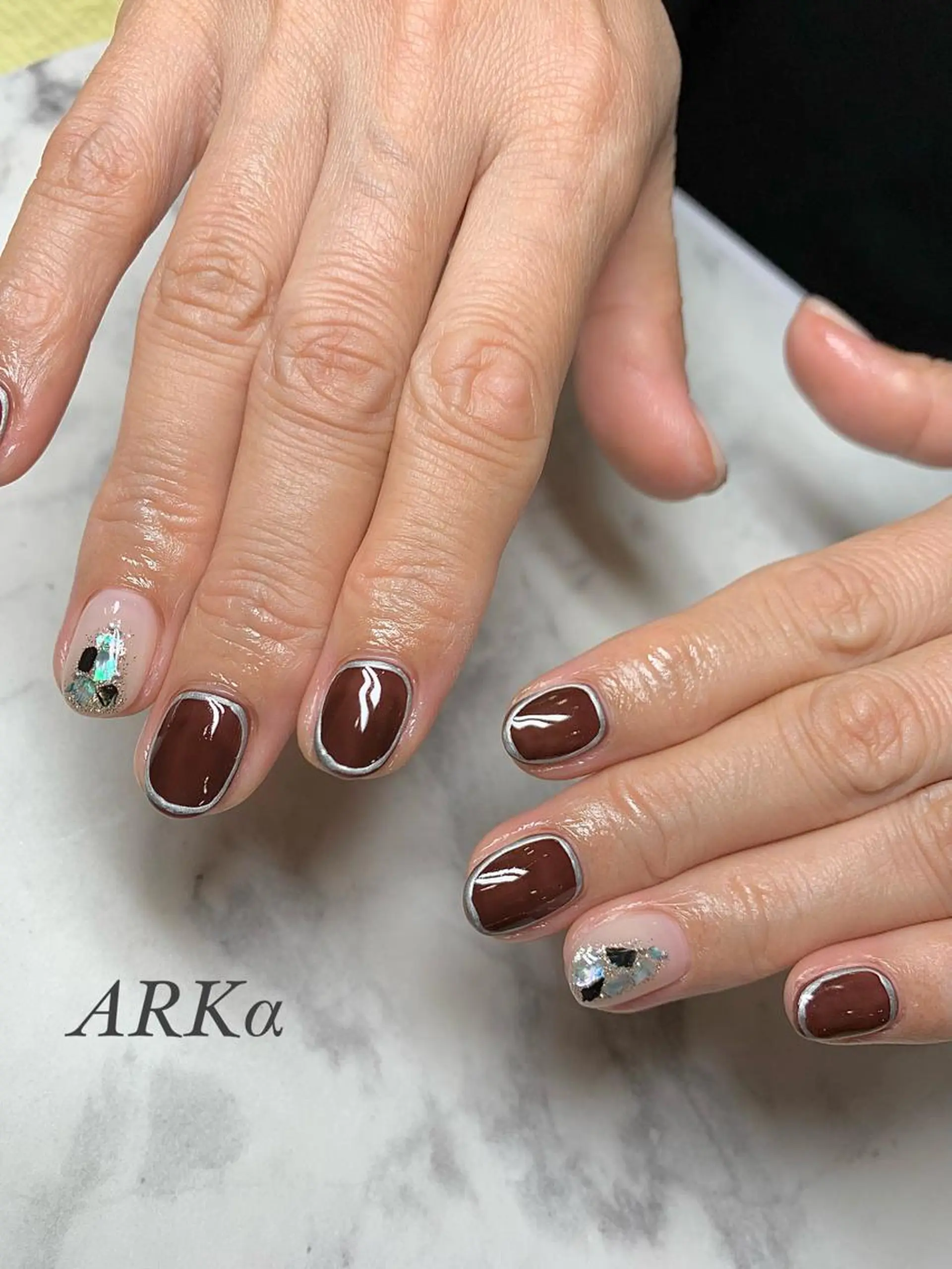 ショート ネイル ハンドネイル Nailsalon ARKαのネイルデザイン