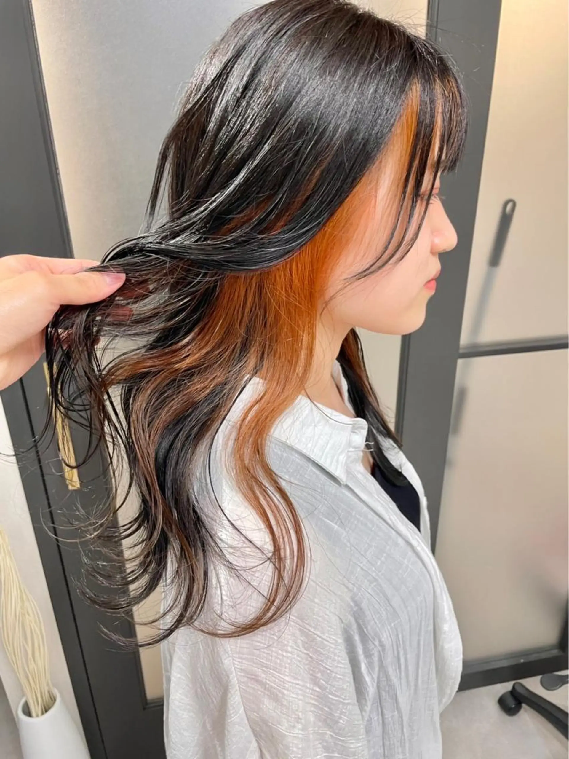 セミロング ヘアカラー 🌸インナーカラー 🌸藤井春華のヘアスタイル