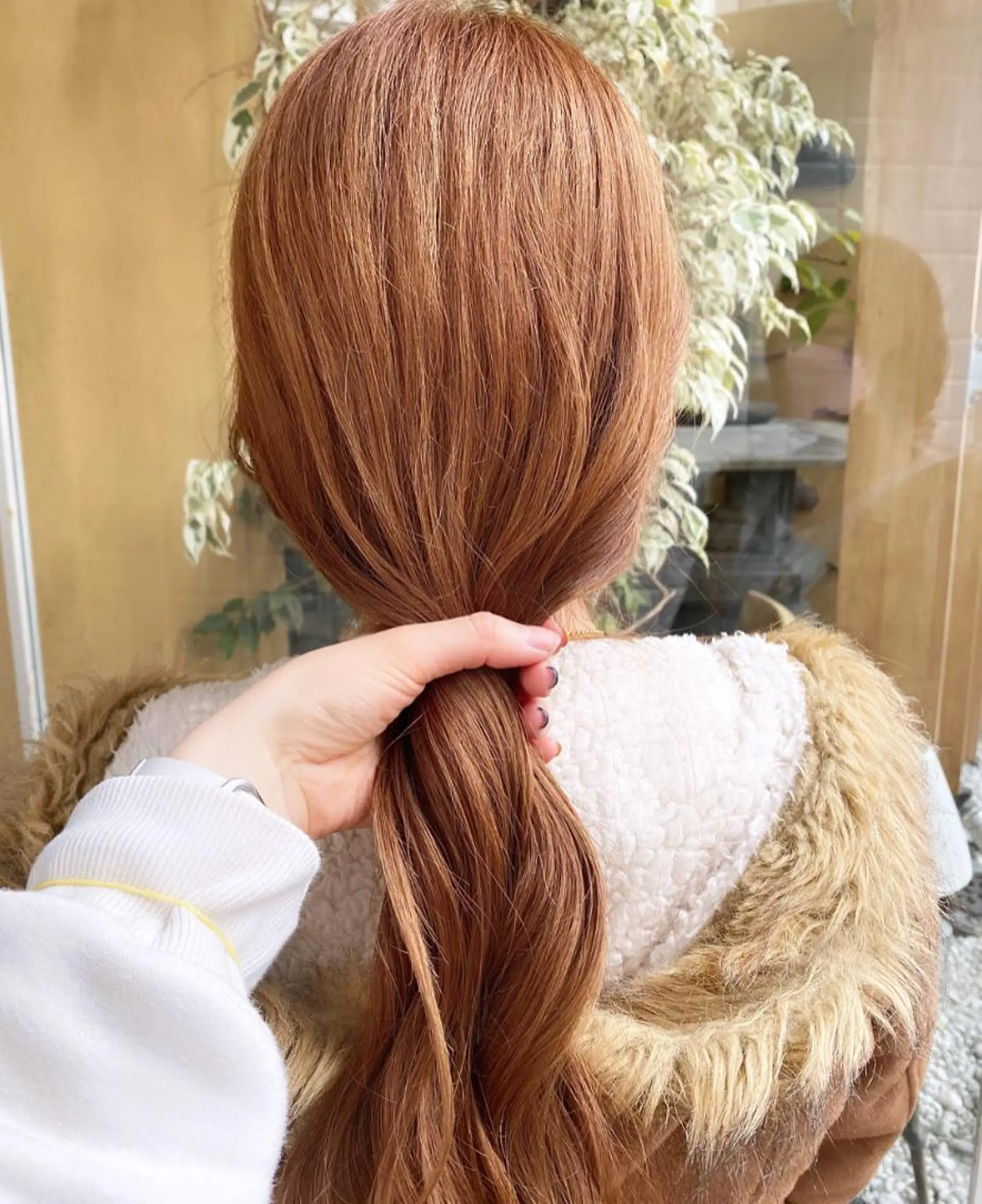 ロング カラー ブラウンカラー オレンジ オレンジブラウン ヘアカラー アオイ🩵暖色 /まろやかカラーのヘアスタイル