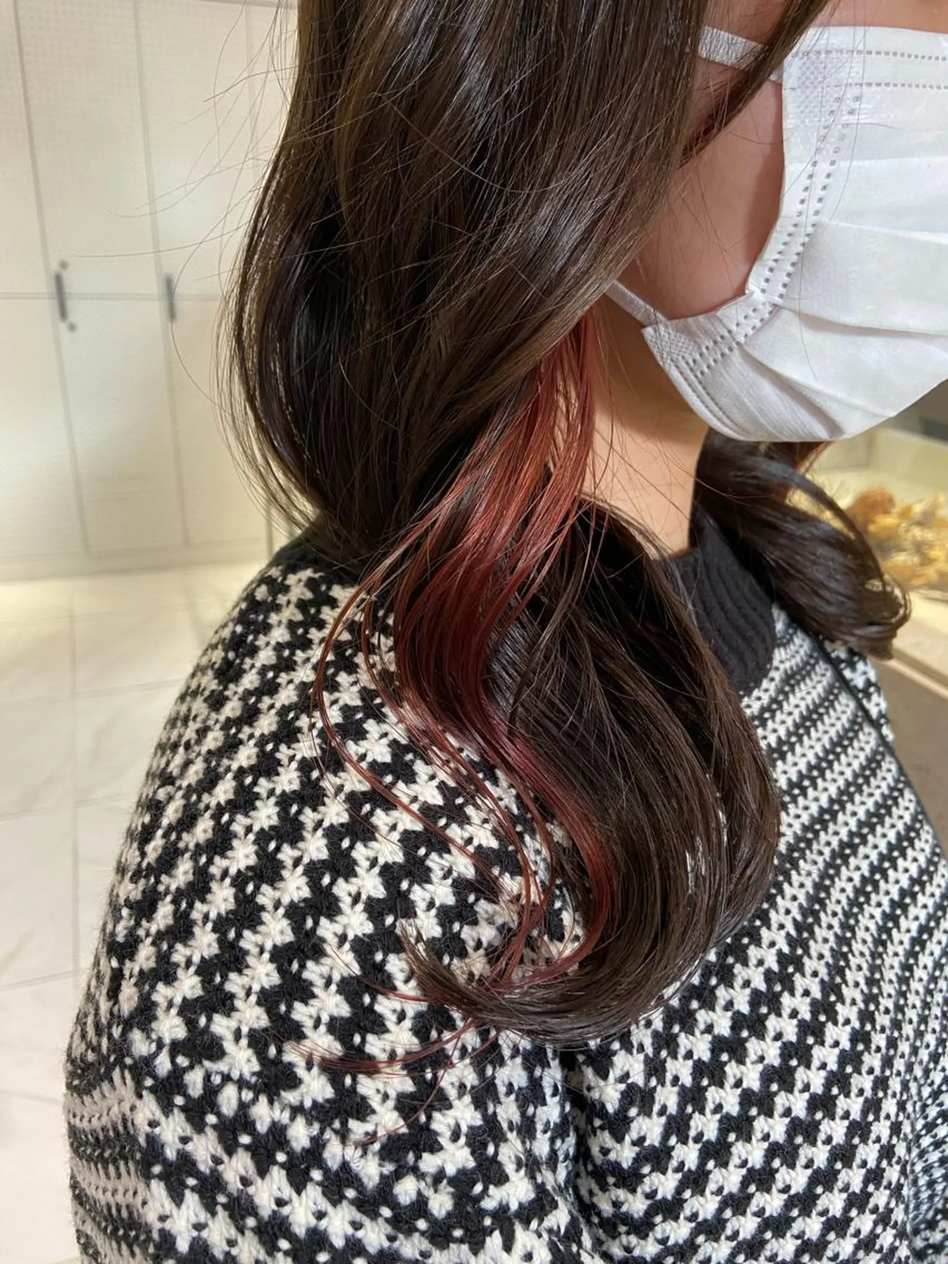 セミロング カラー イヤリングカラー apollo  yokohama 横浜店所属・APOLLO♡ ＭＩＯのヘアスタイル