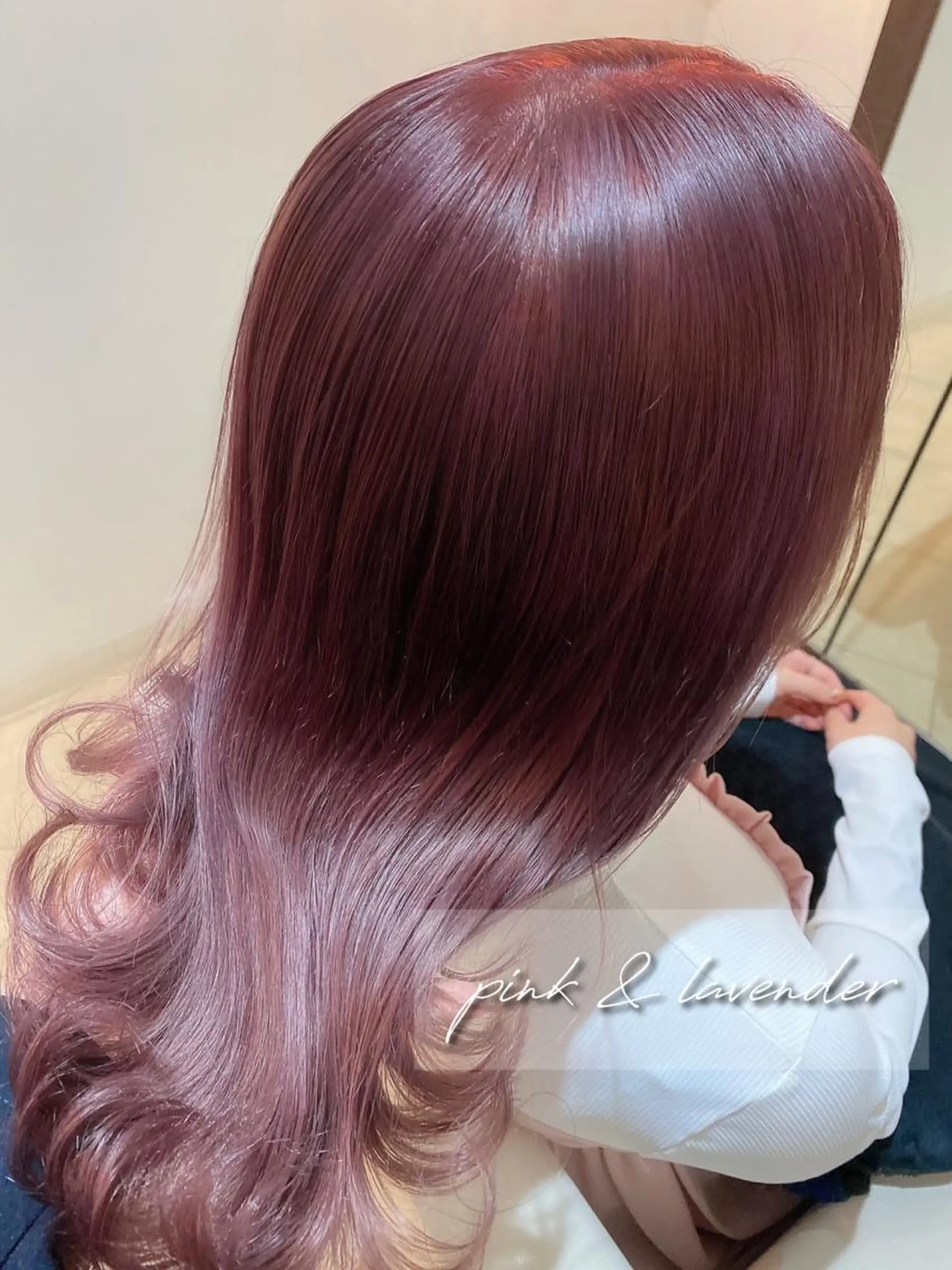 ロング ピンクラベンダー Lisse hair所属・くせ毛×ショート 上岡勇祐のヘアスタイル