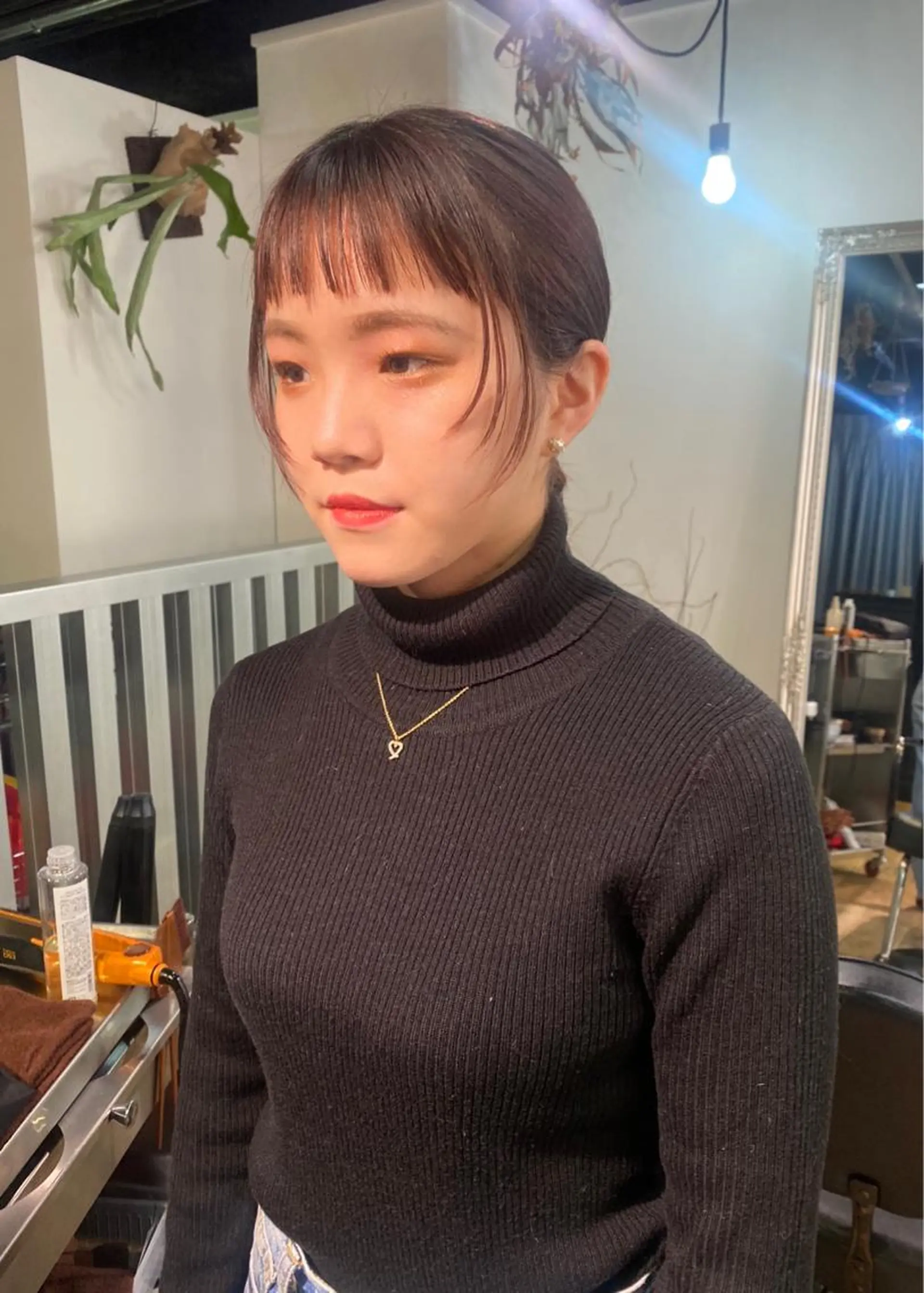 ミディアム カラー ヘアアレンジ 顔周りカット オン眉 撮影モデル募集 🦋soemikaのヘアスタイル