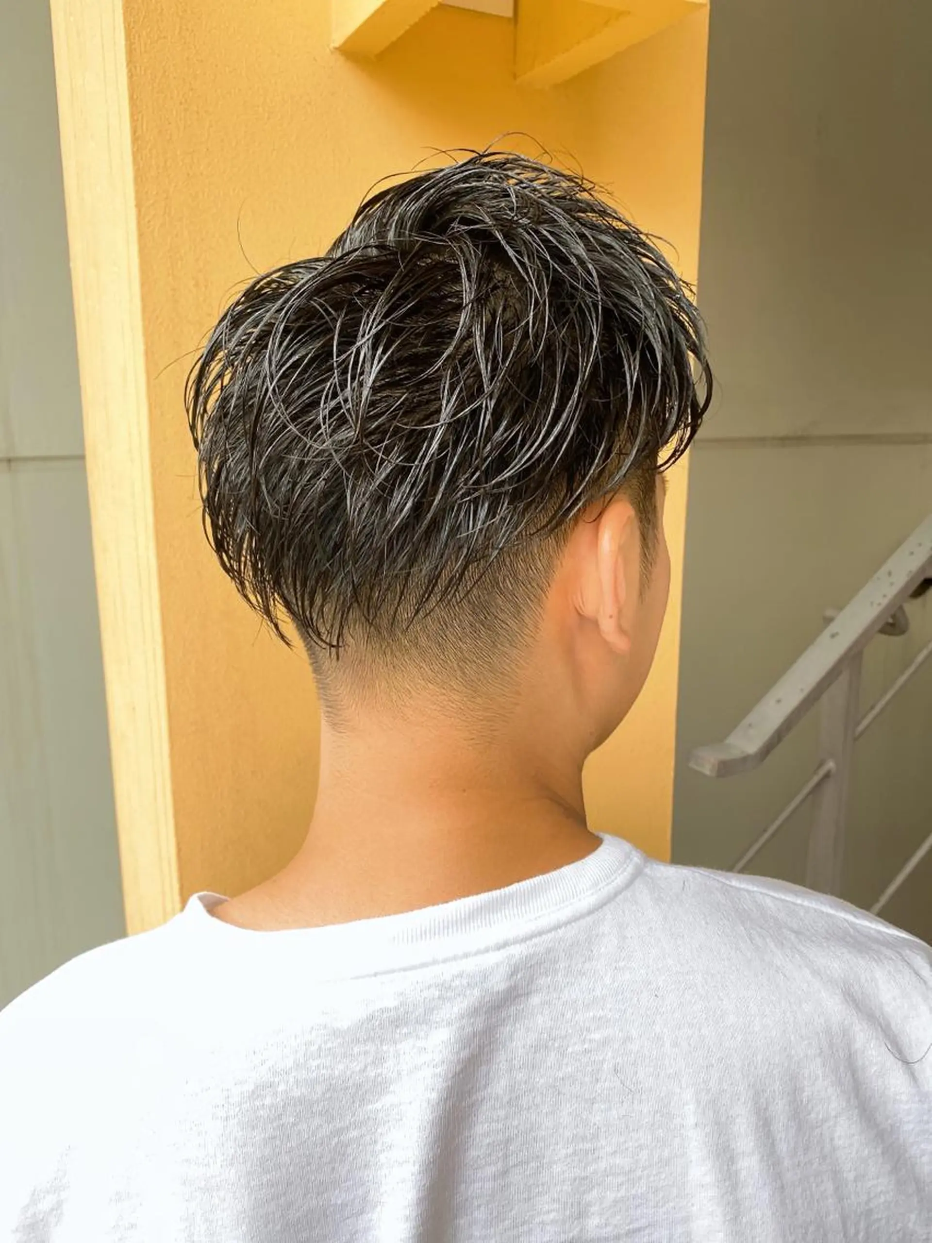 ショート パーマ メンズ カット ヘアカラー トリートメント 🌟モテ髪ショート 🌟店長　津賀涼のヘアスタイル
