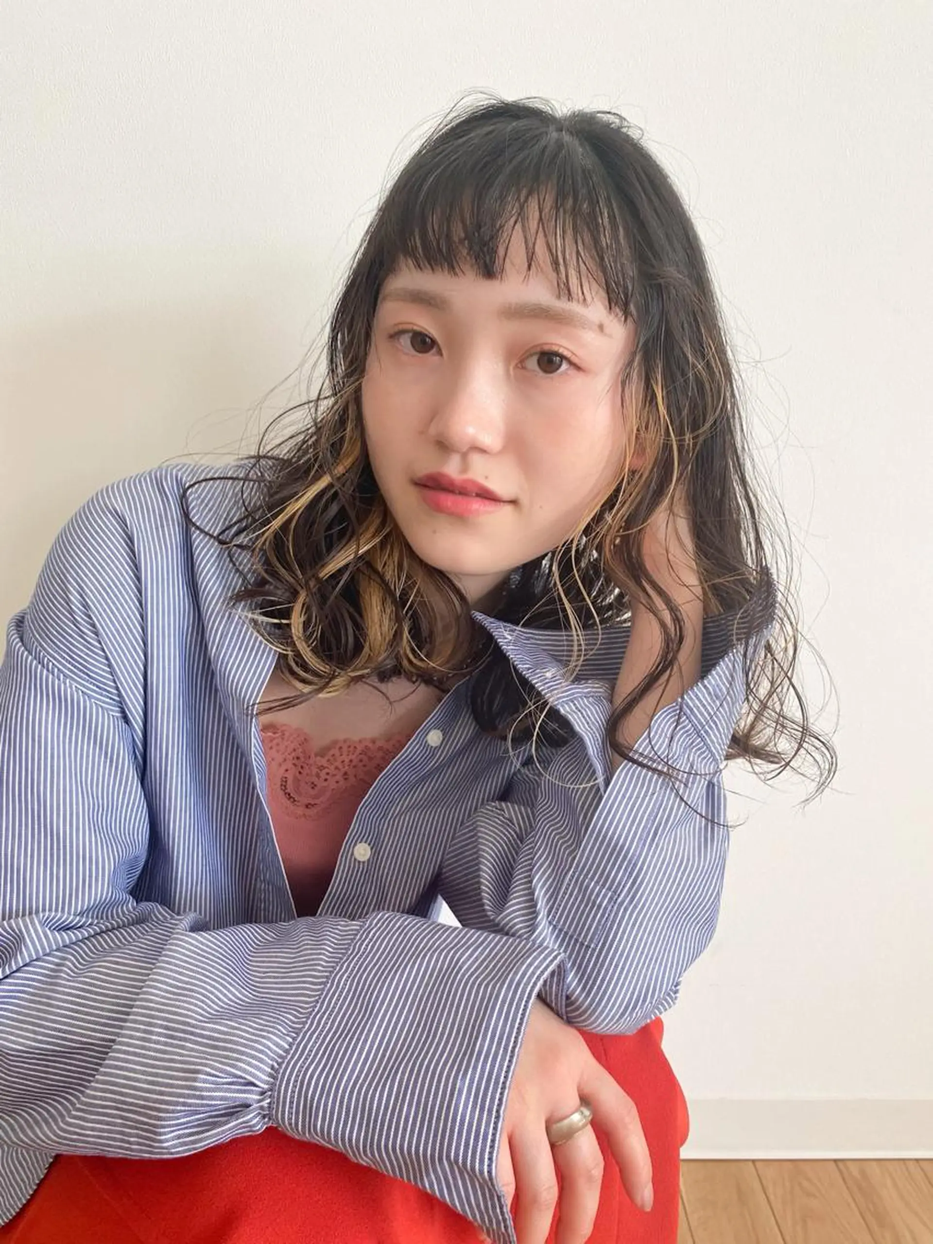 ミディアム 🌼透明感艶カラー オリーブ🌼河村咲のヘアスタイル