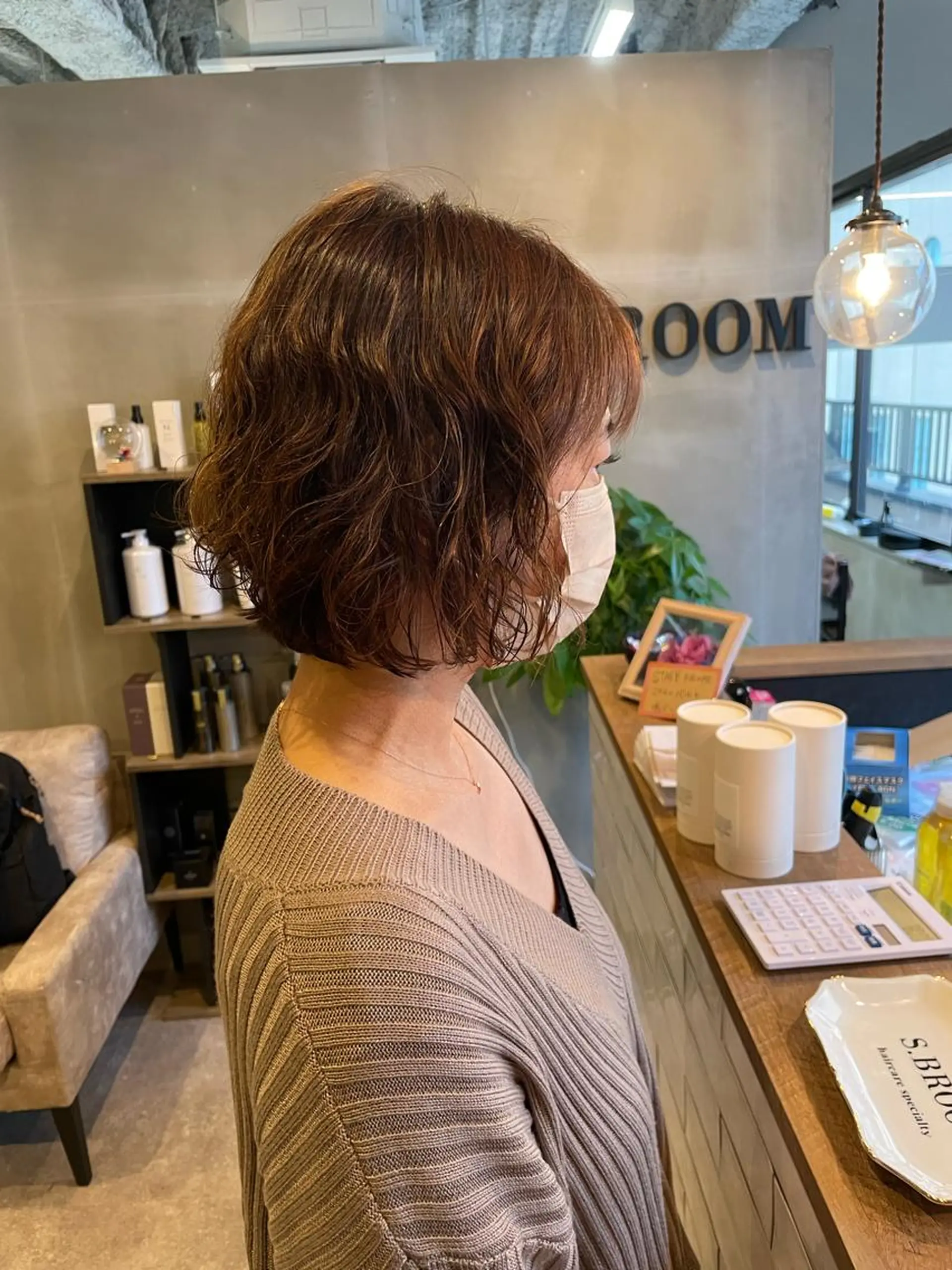 ショート パーマ ボブ S.BROOM なんばTAKUYAのヘアスタイル