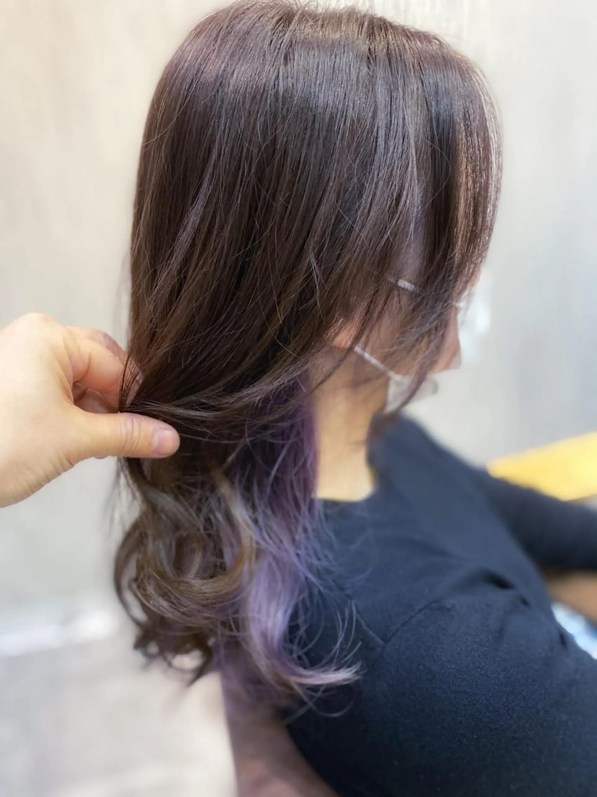 セミロング カラー ブリーチ ケアブリーチ インナーカラー ヘアカラー トリートメント 神パーマ＆ツヤ髪 黒田ダイのヘアスタイル