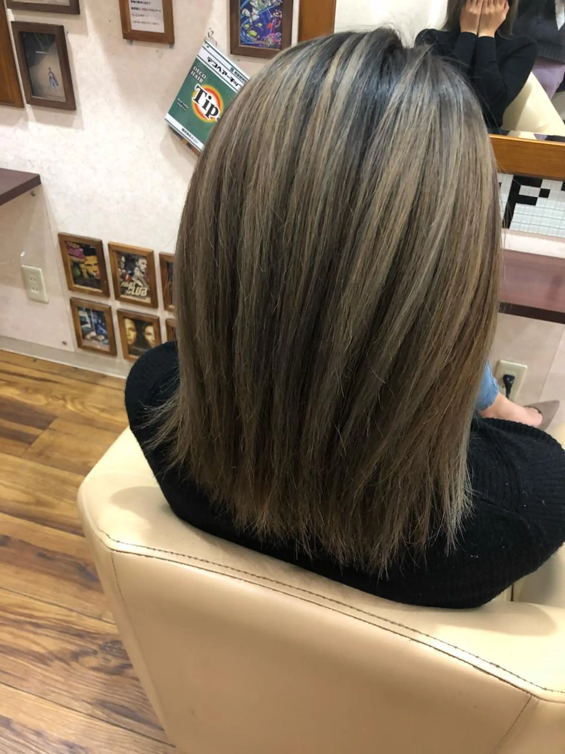 ミディアム ヘアカラー 國次 夕貴のヘアスタイル