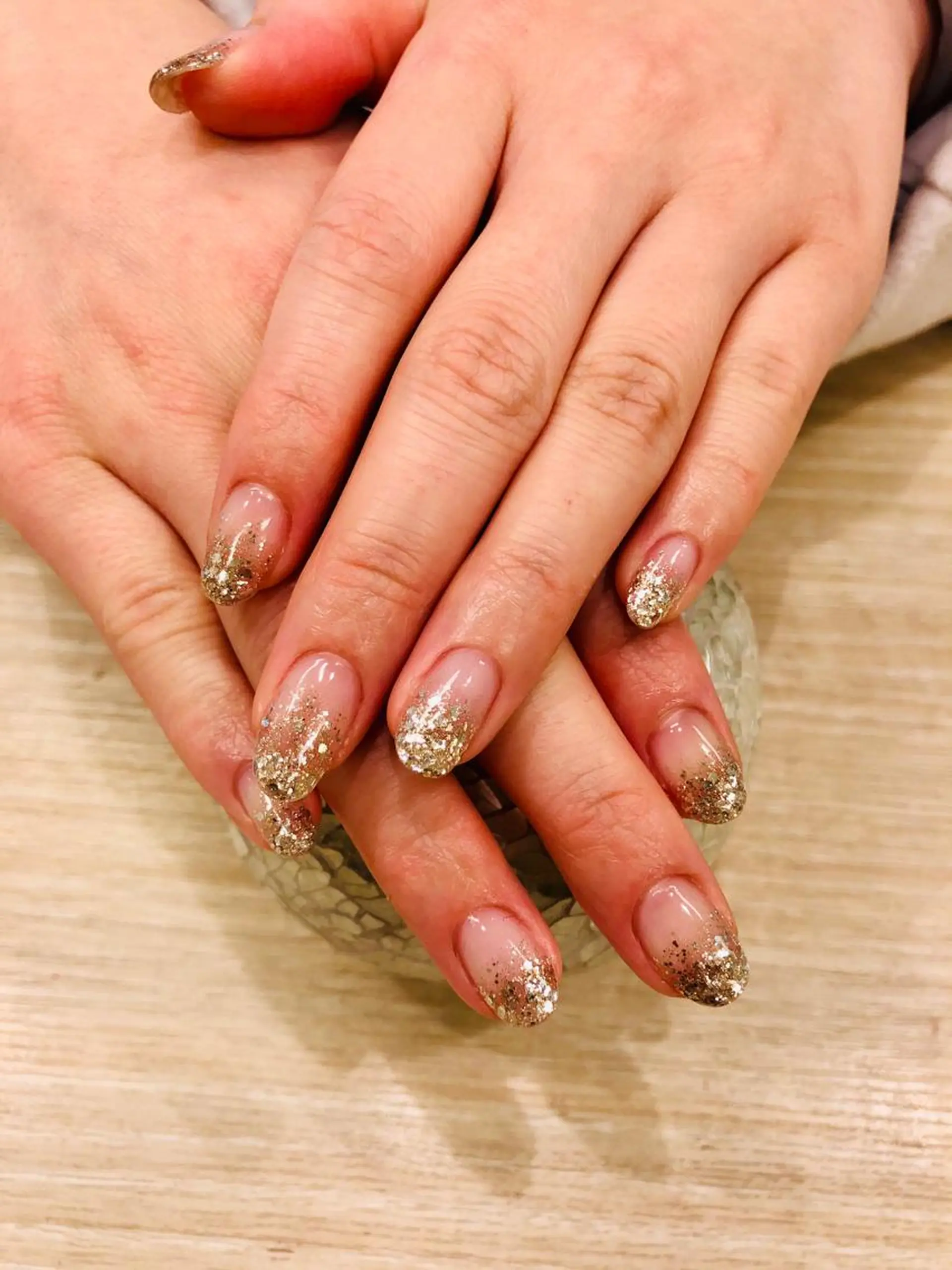 ネイル グラデーション ラメ(グリッター) ラメグラデーション ハンドネイル pro.M ☆Kinukaのネイルデザイン