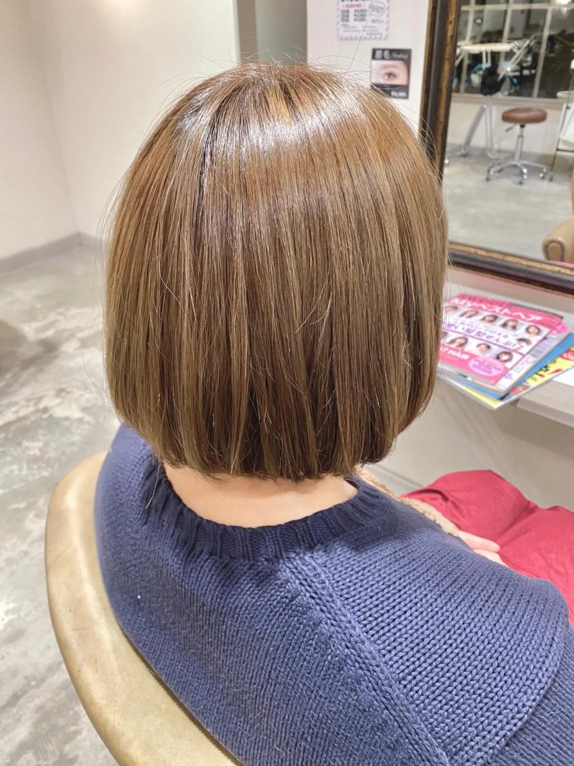 ミディアム カラー ベージュカラー 透明感カラー イルミナカラー 美髪・髪質改善 有田怜平のヘアスタイル