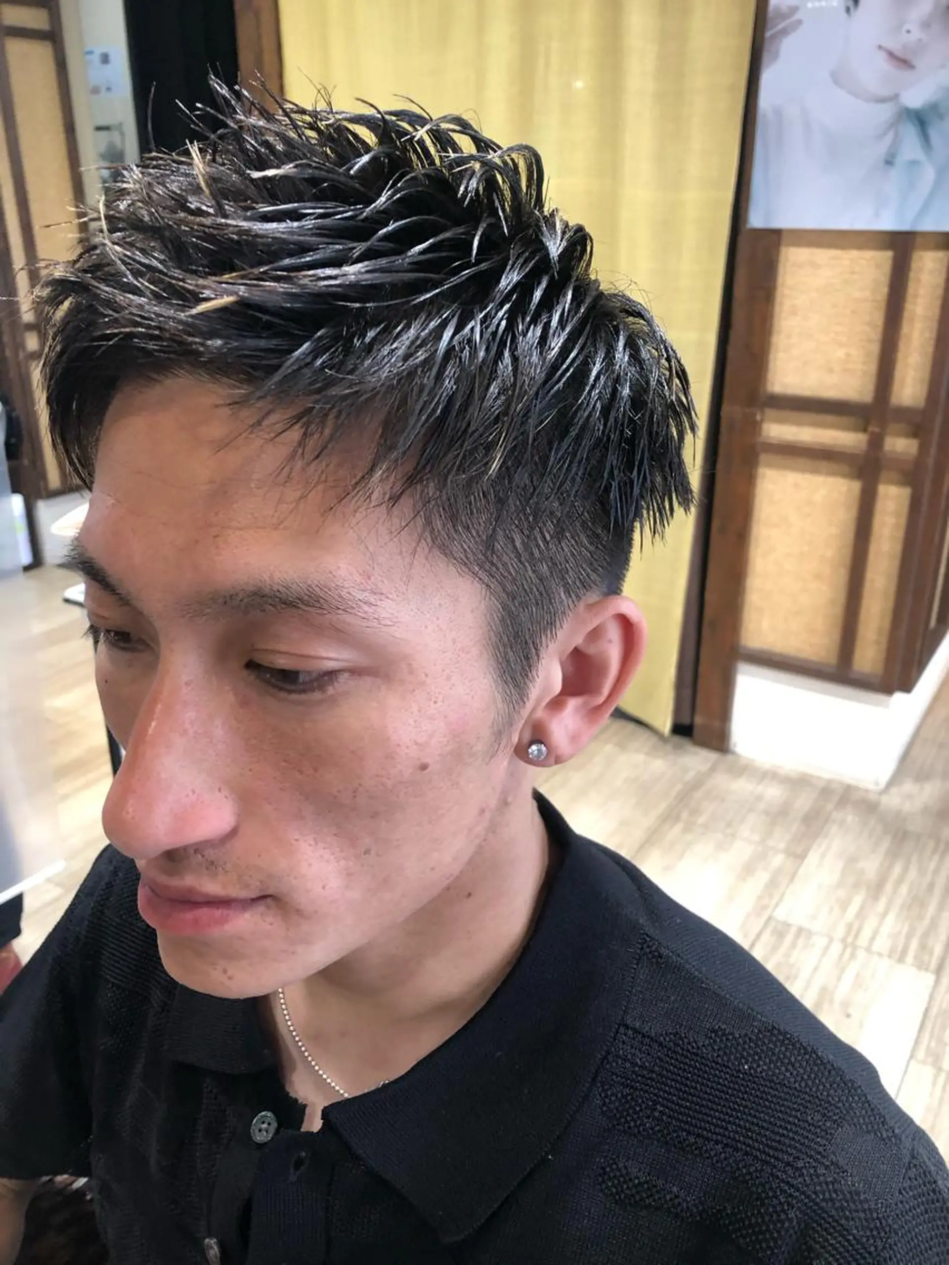 ショート カラー メンズ ベリーショート パーマ/ハイトーン スパイキー/神田正紀のヘアスタイル