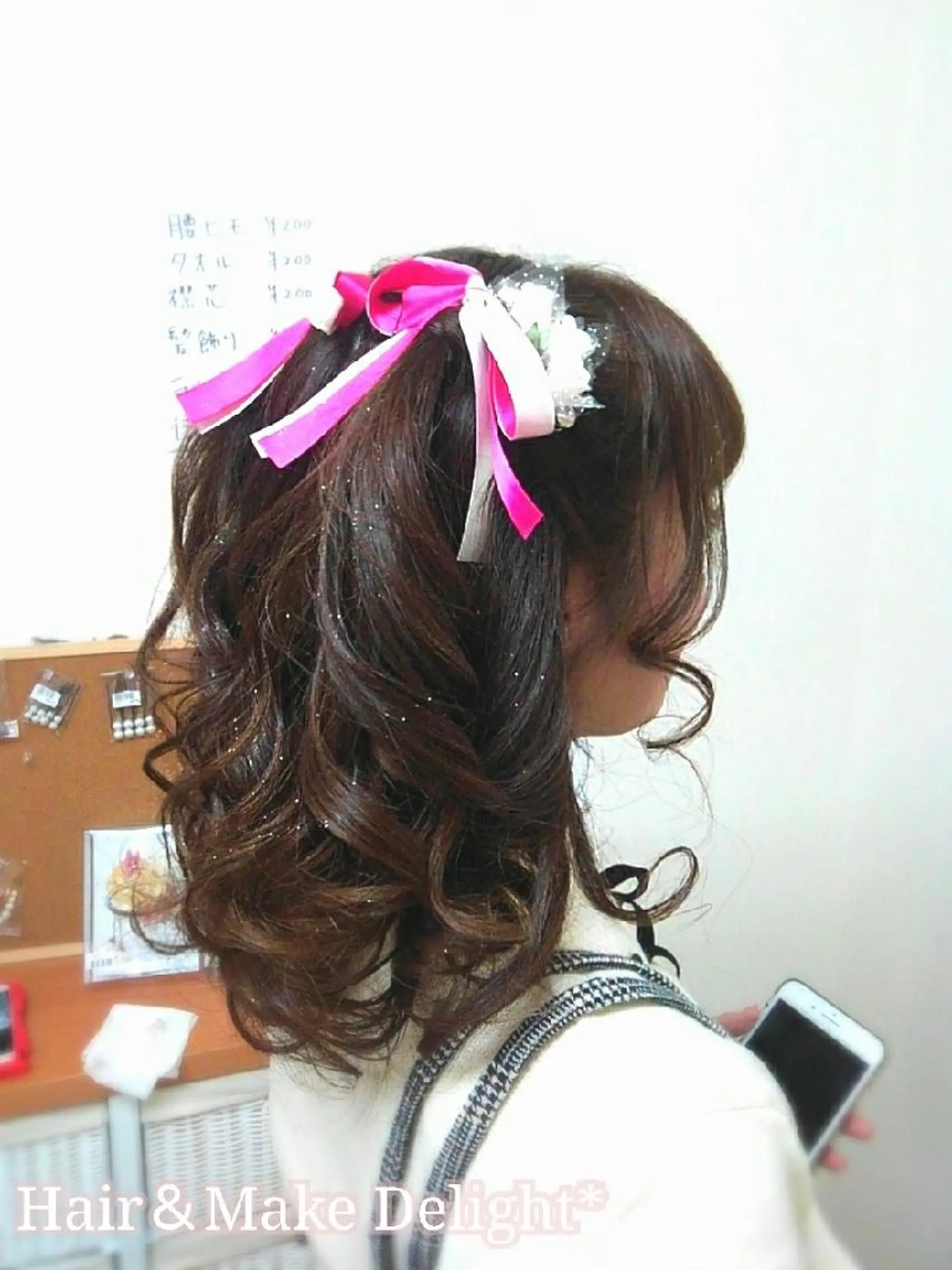 ヘアアレンジ セミロング Hair&Make  Delight*のヘアスタイル