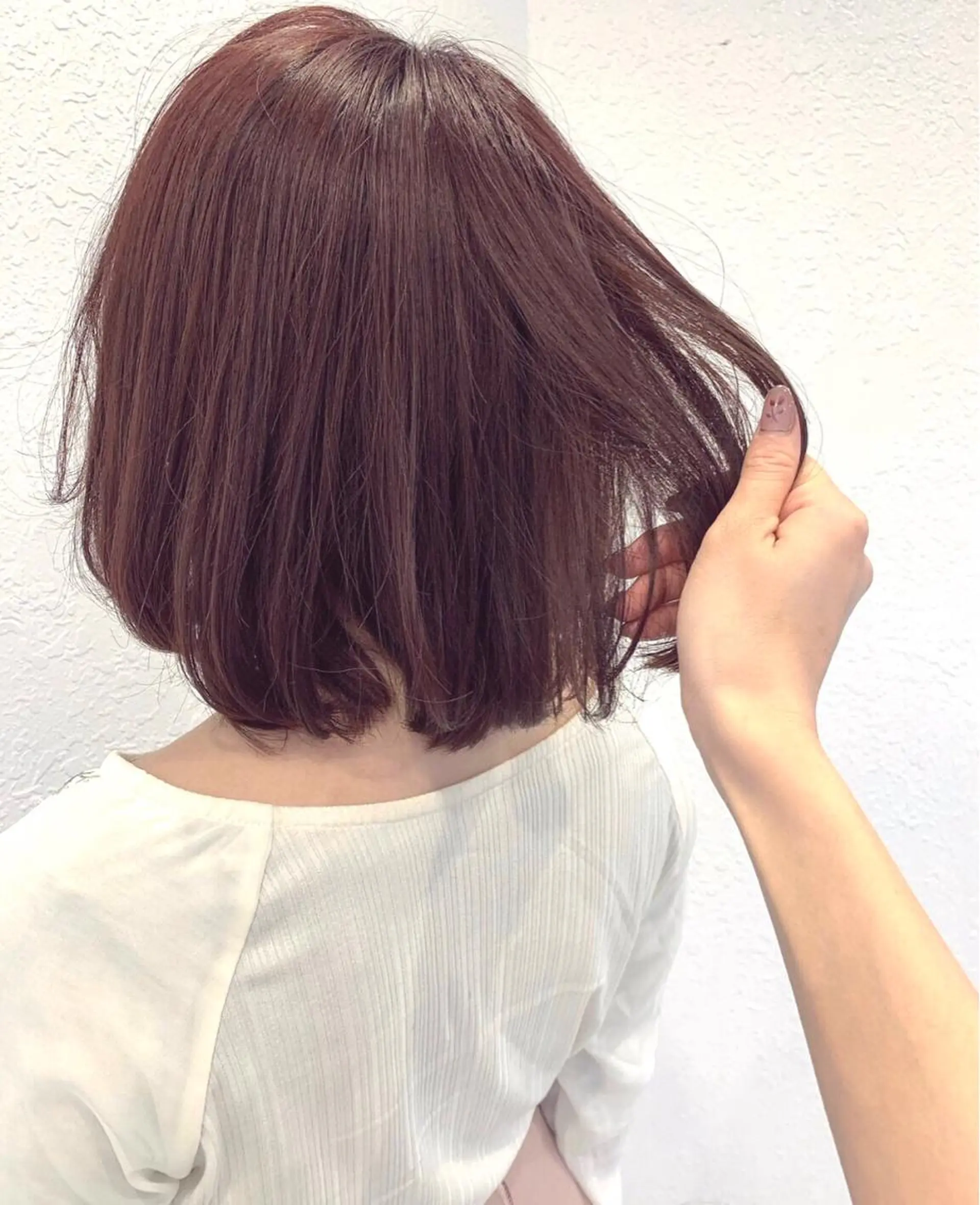 ミディアム カラー アッシュ ブラウンカラー ピンクカラー ピンクアッシュ ピンクブラウン Sana/ 耳ツボ/インナーのヘアスタイル