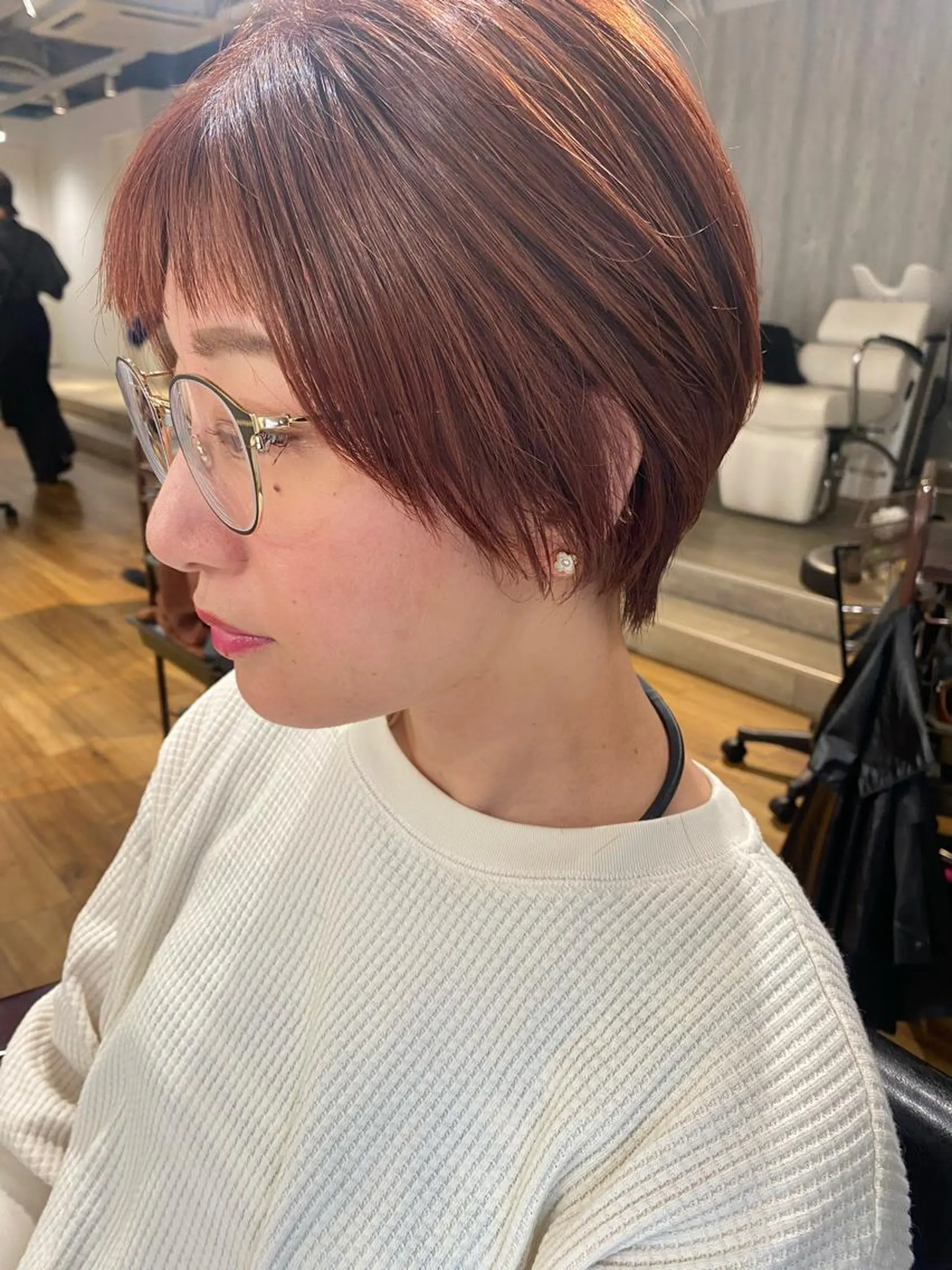 ショート カラー アッシュ 透明感カラー インナーカラー くびれヘア 外国人風カラー ヘアカラー 夜23時まで予約🉑 reverieあきらのヘアスタイル