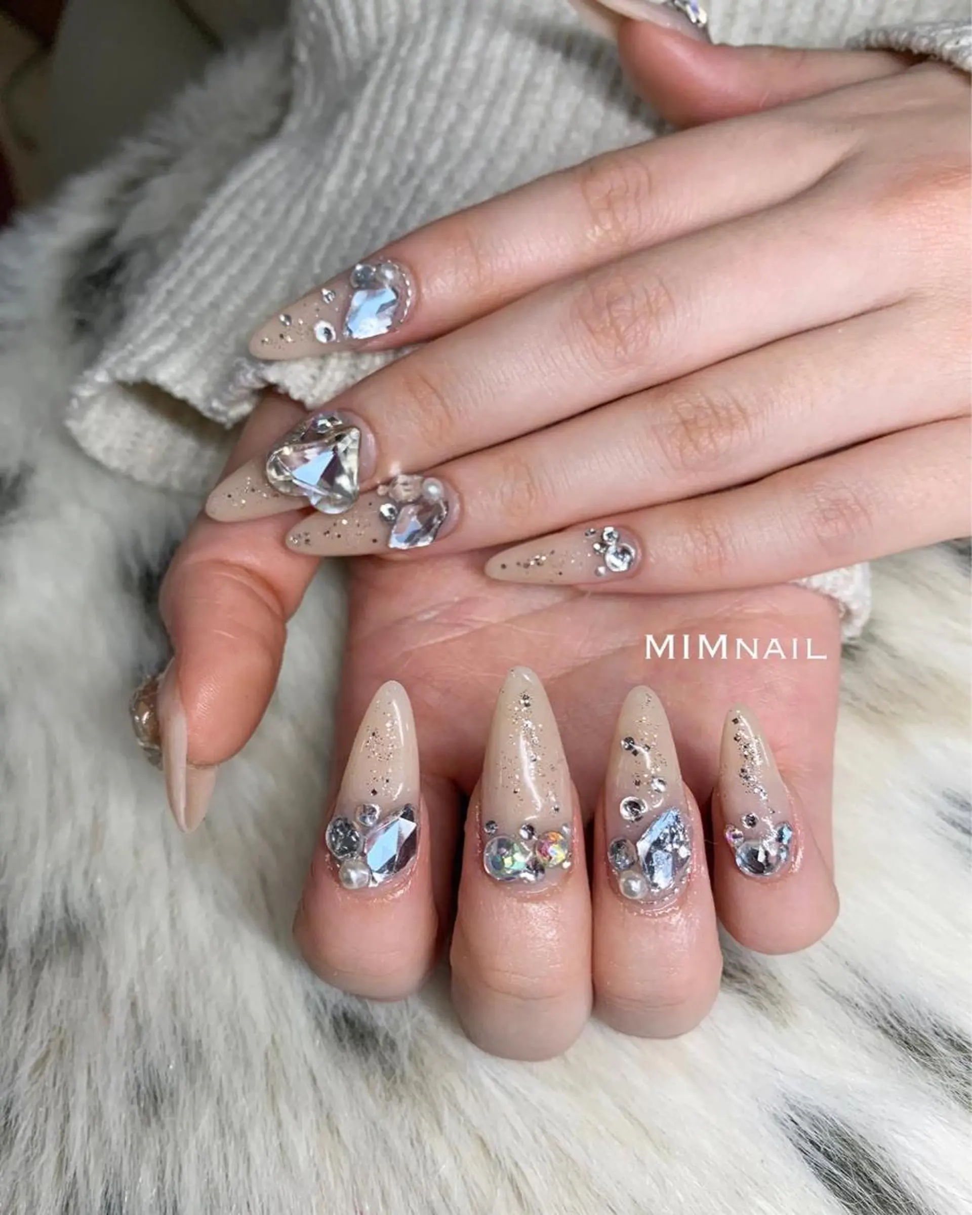 ネイル キラキラネイル スカルプネイル *･*MIMnail 1号店･*:･*のネイルデザイン