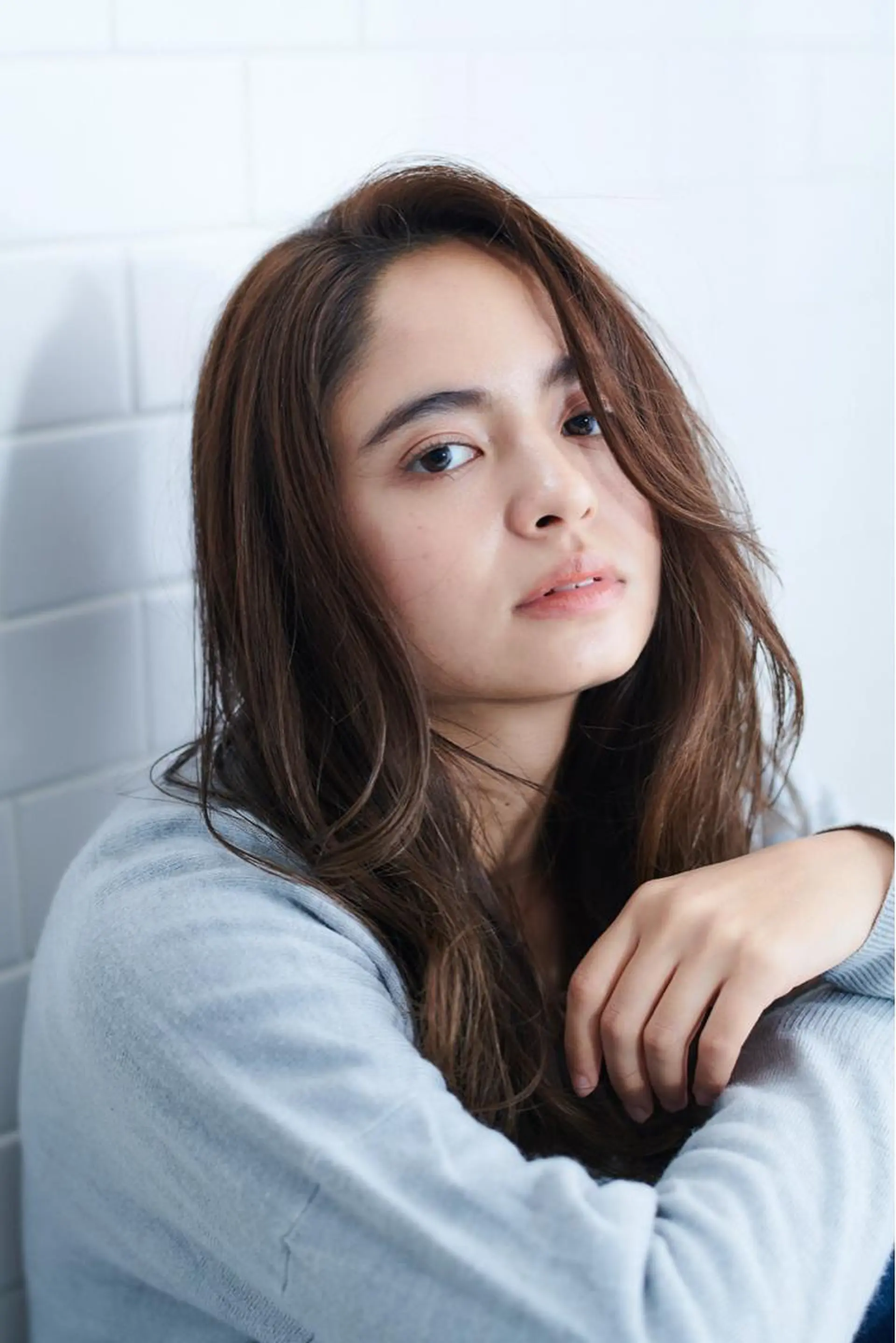 セミロング パーマ 外国人風カラー 髪質改善、縮毛矯正 店長浅野太郎のヘアスタイル