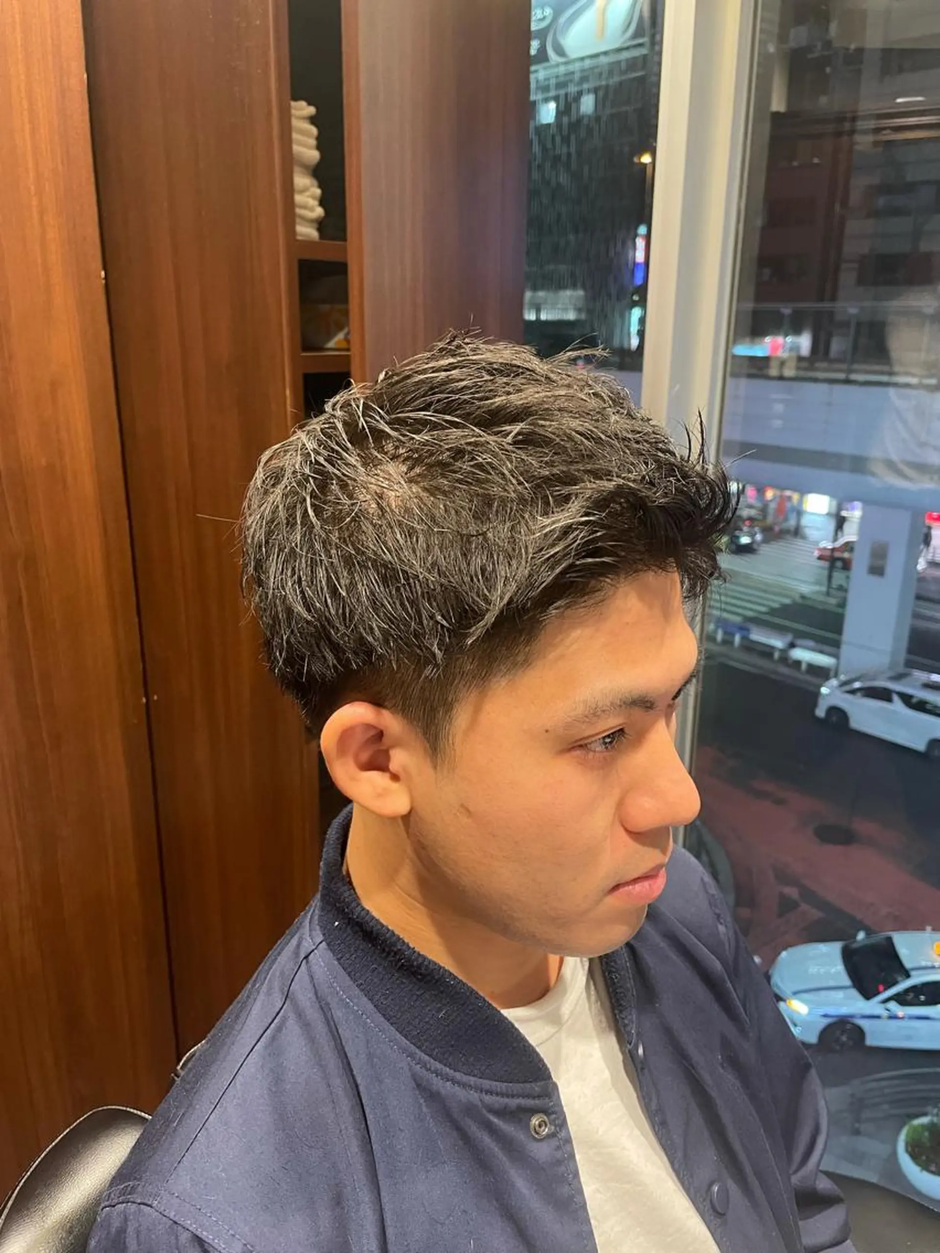 ショート メンズ アップバング ショートヘア ヒロ銀座　小林 透真のヘアスタイル