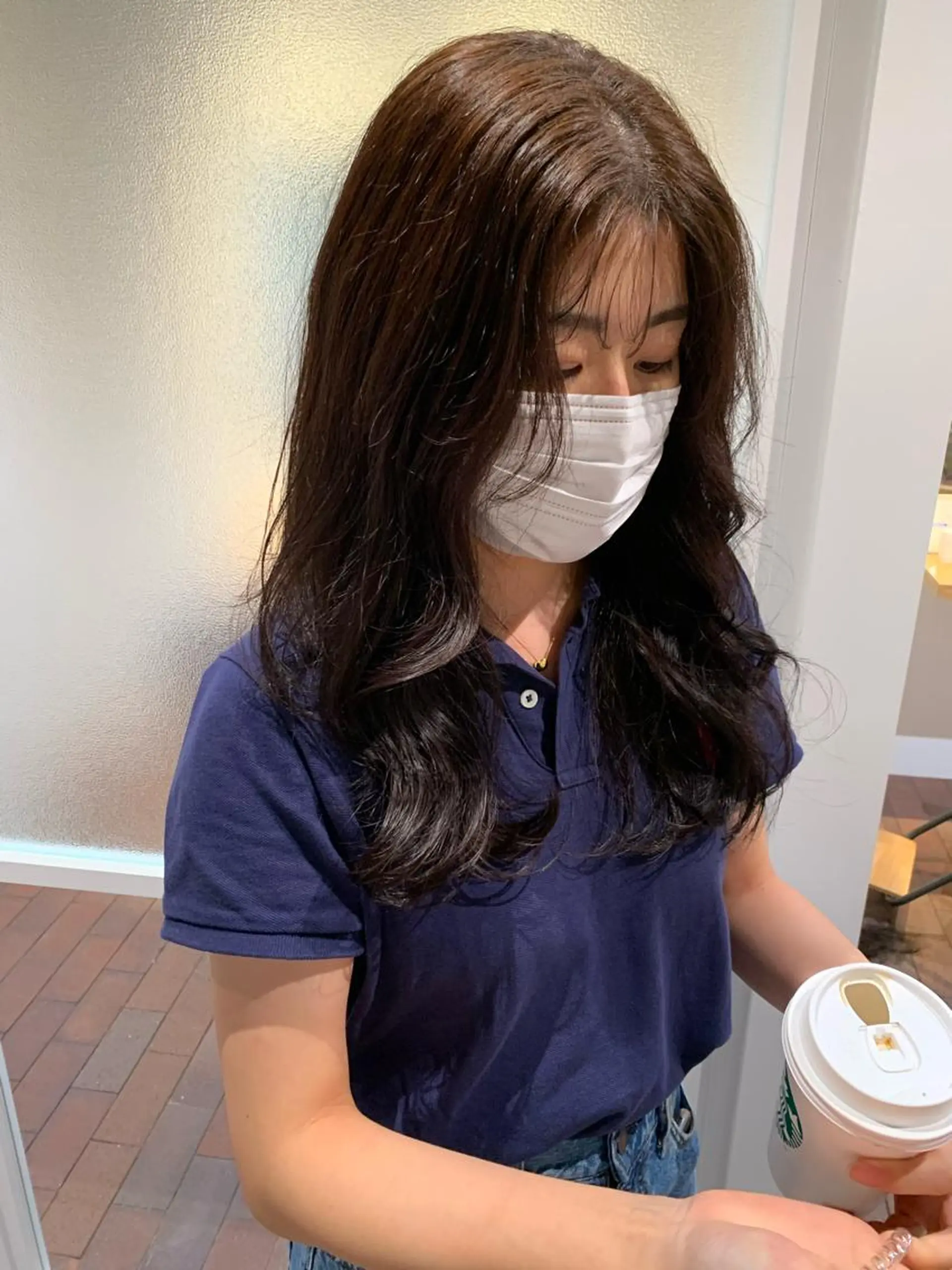 セミロング 韓国風ヘア レイヤーカット Sill所属・片岡 由依のヘアスタイル