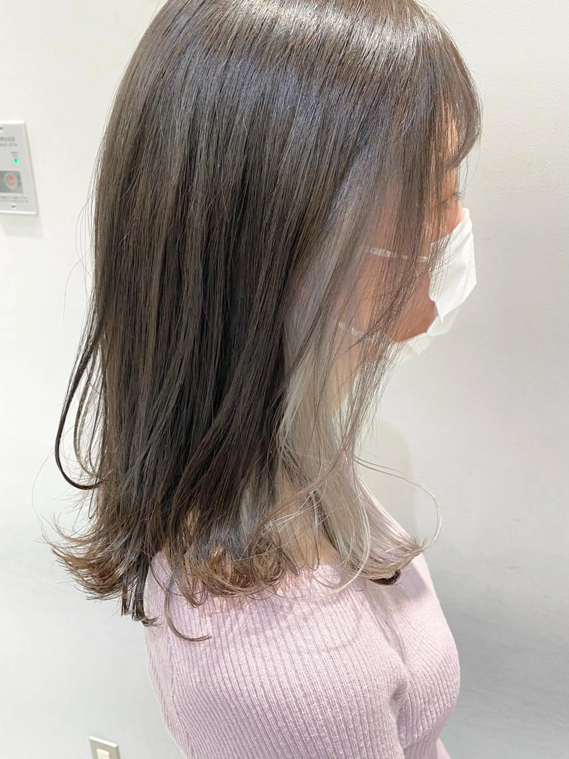 セミロング 似合わせ艶髪カラー ❤️ハダユミのヘアスタイル