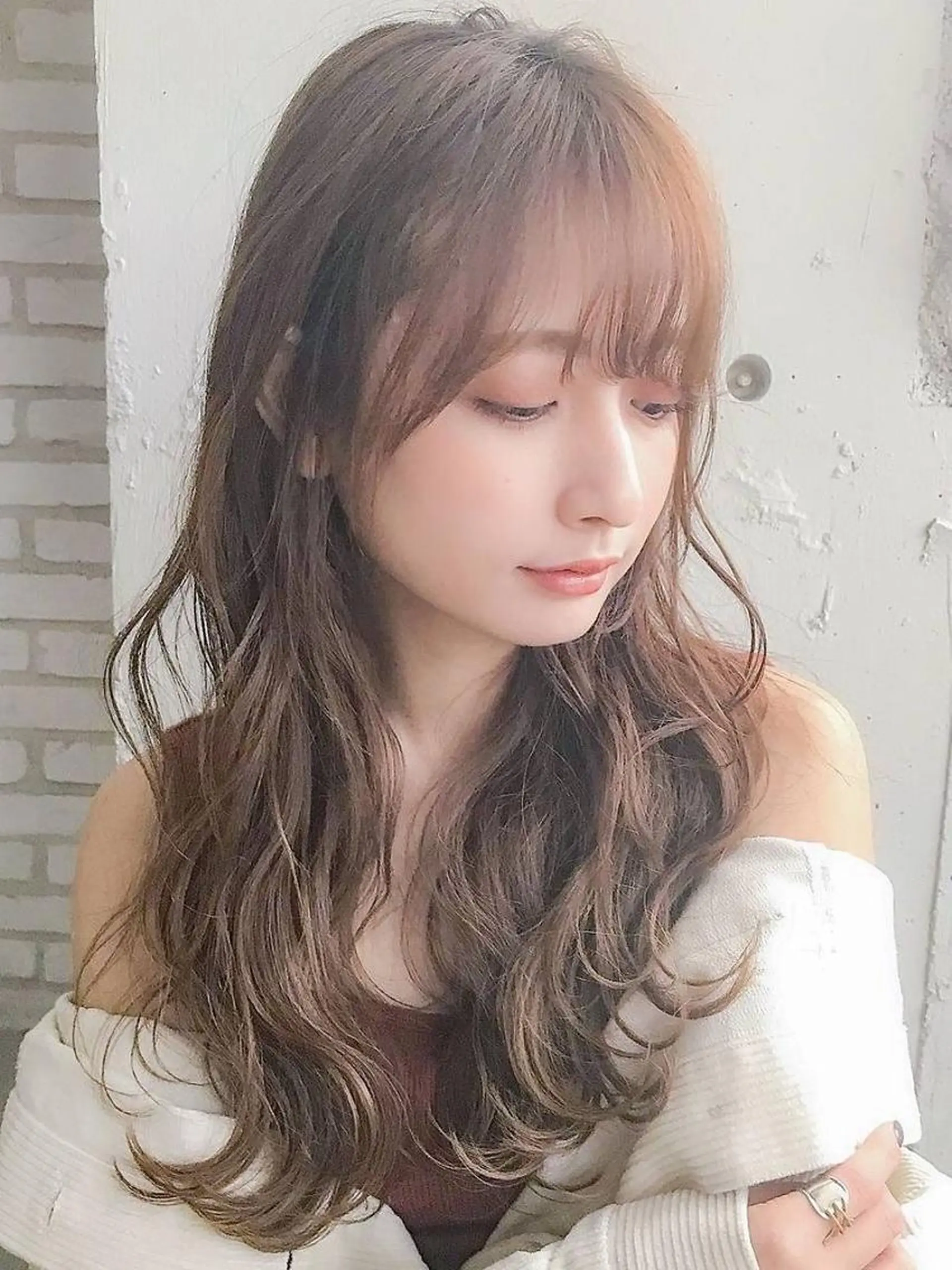 ロング 名竹聖治/透明感 カラー/縮毛矯正のヘアスタイル