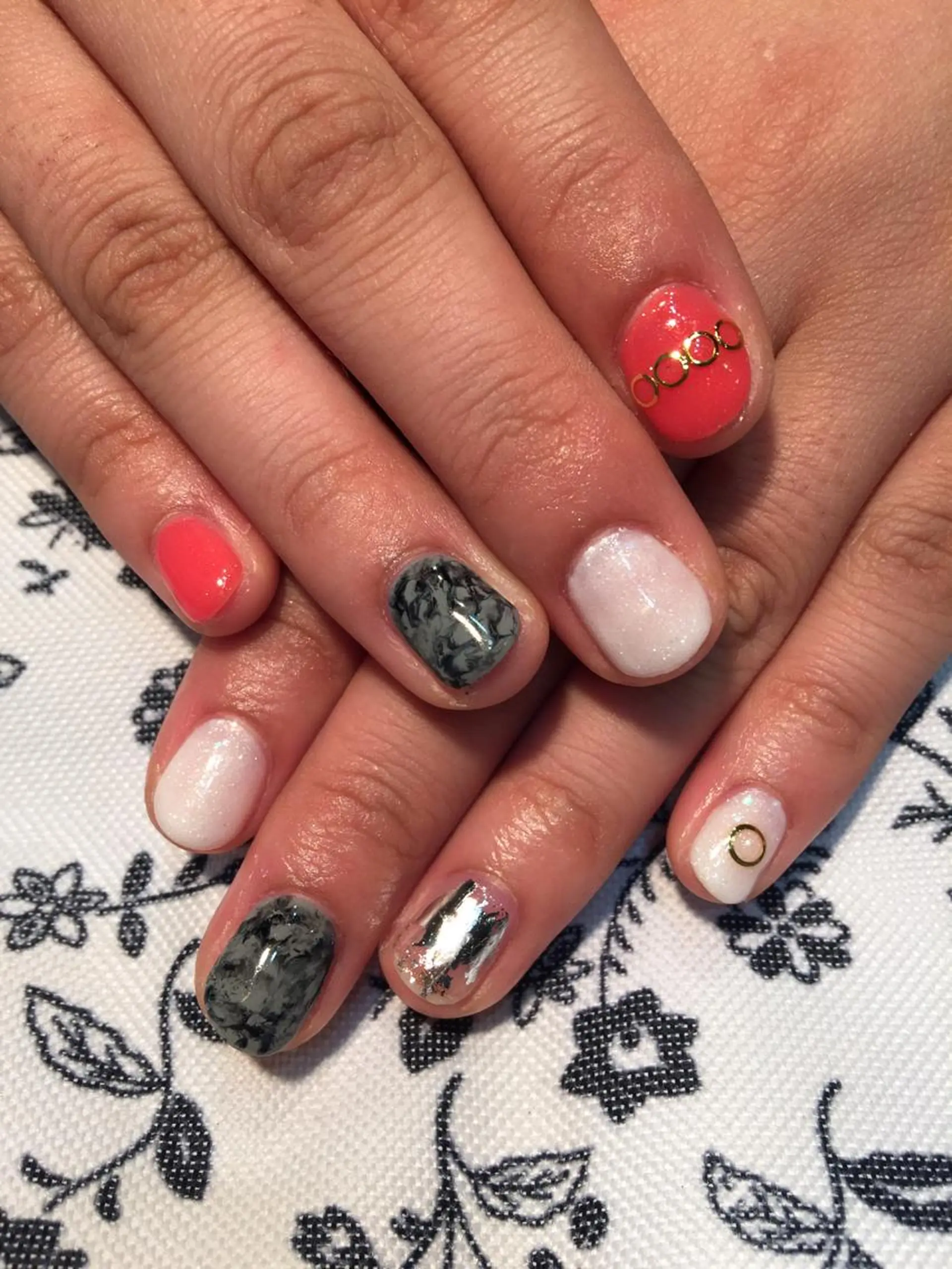 ネイル 大理石ネイル(マーブル) W KUMIのネイルデザイン