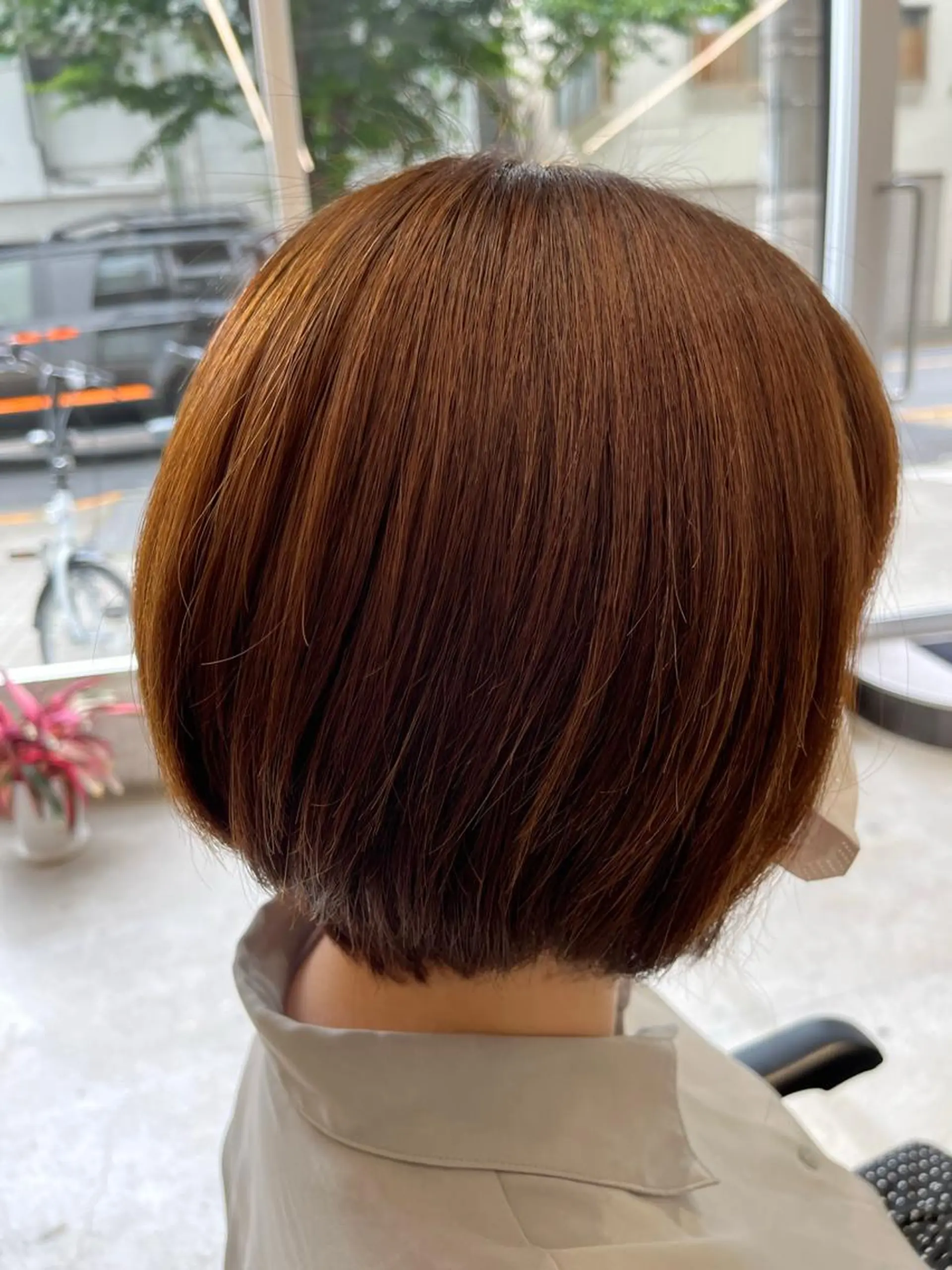 ショート カット 縮毛矯正 トリートメント 縮毛矯正/酸性 おかにわみりのヘアスタイル