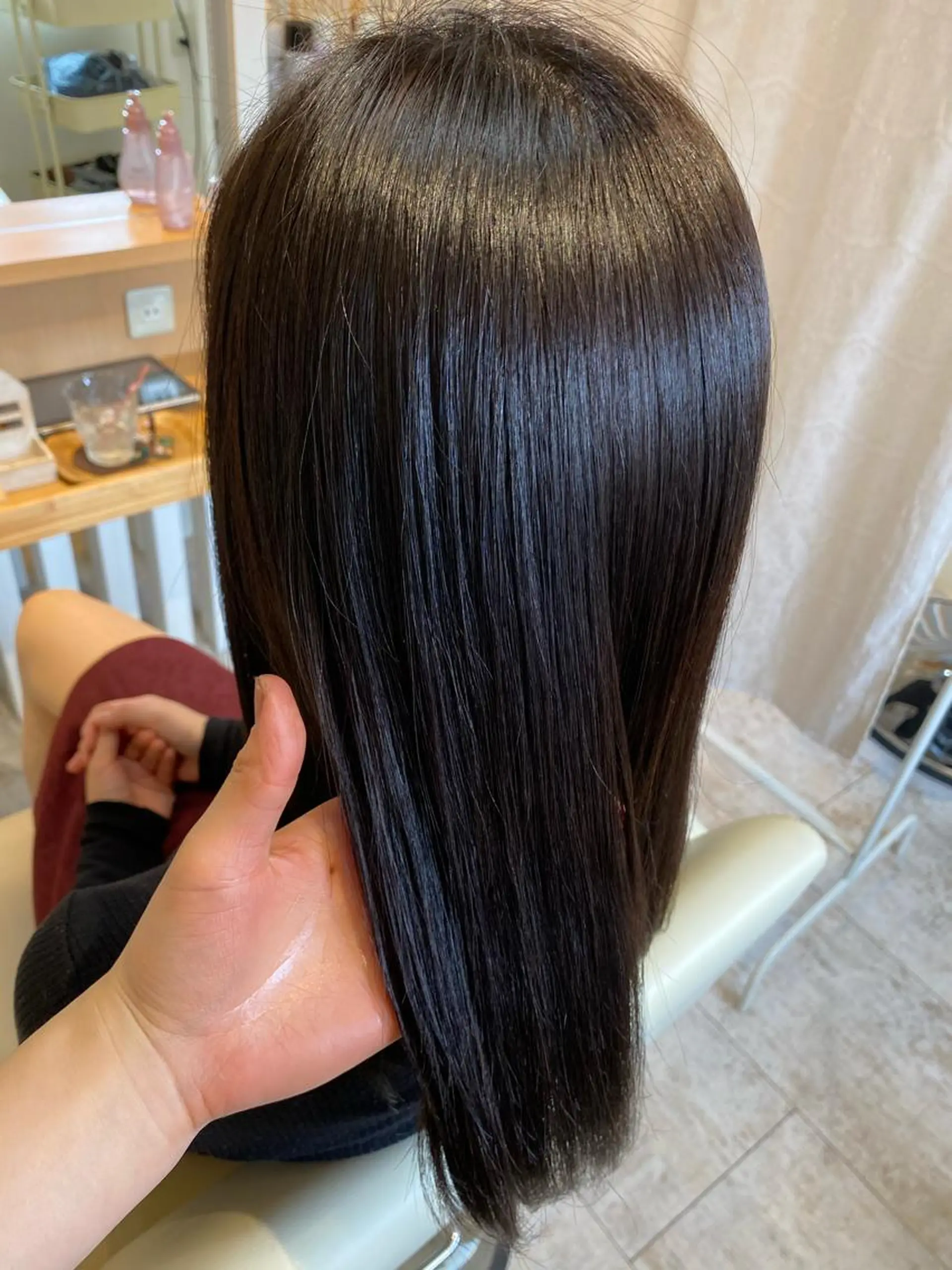 カラー 酸性ストレート/ブリ ーチなしWカラー河本のヘアスタイル