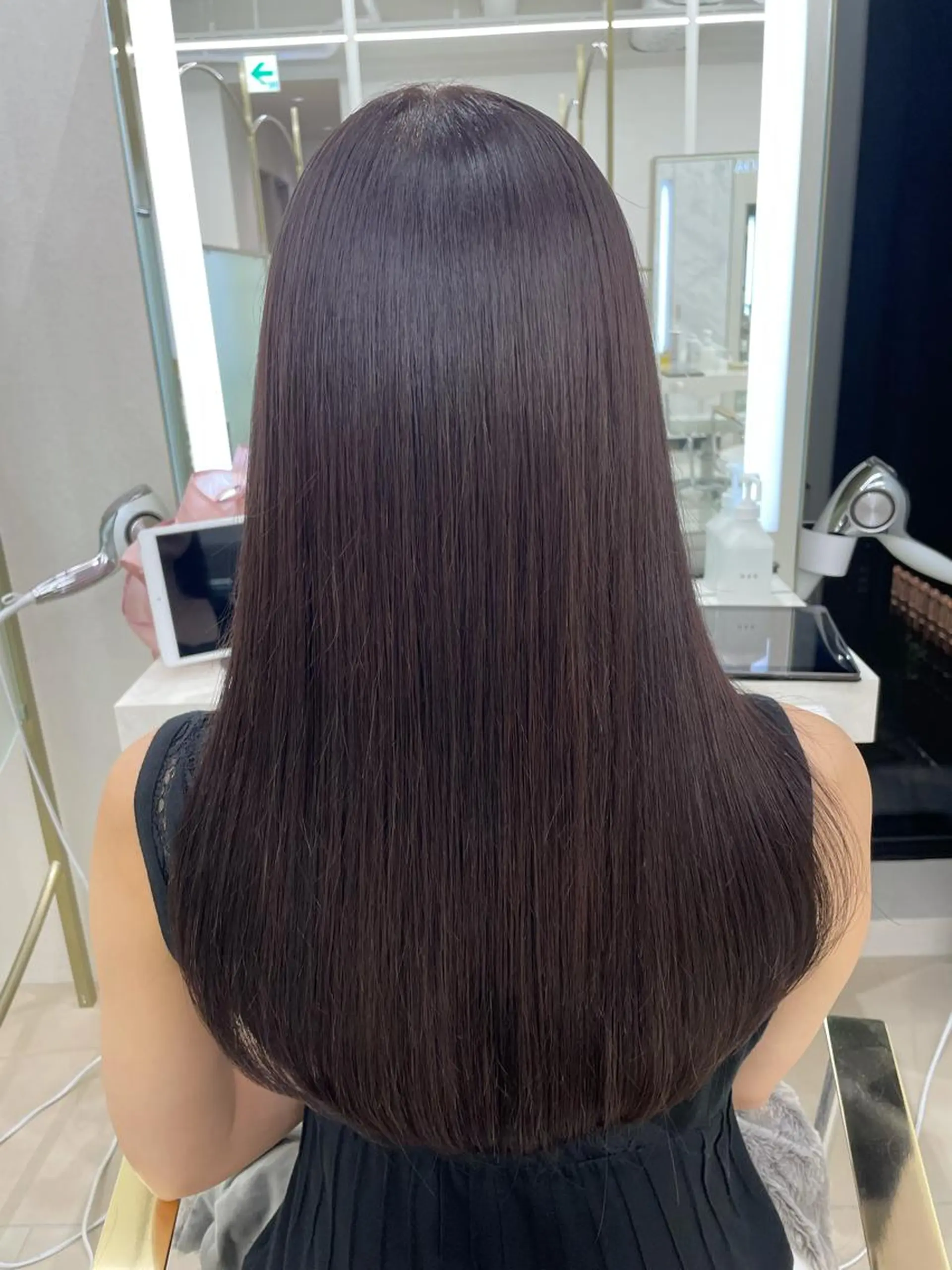 ロング カラー ラベンダーカラー ヘアカラー トリートメント COA GINZA 空也/前髪/顔まわりのヘアスタイル