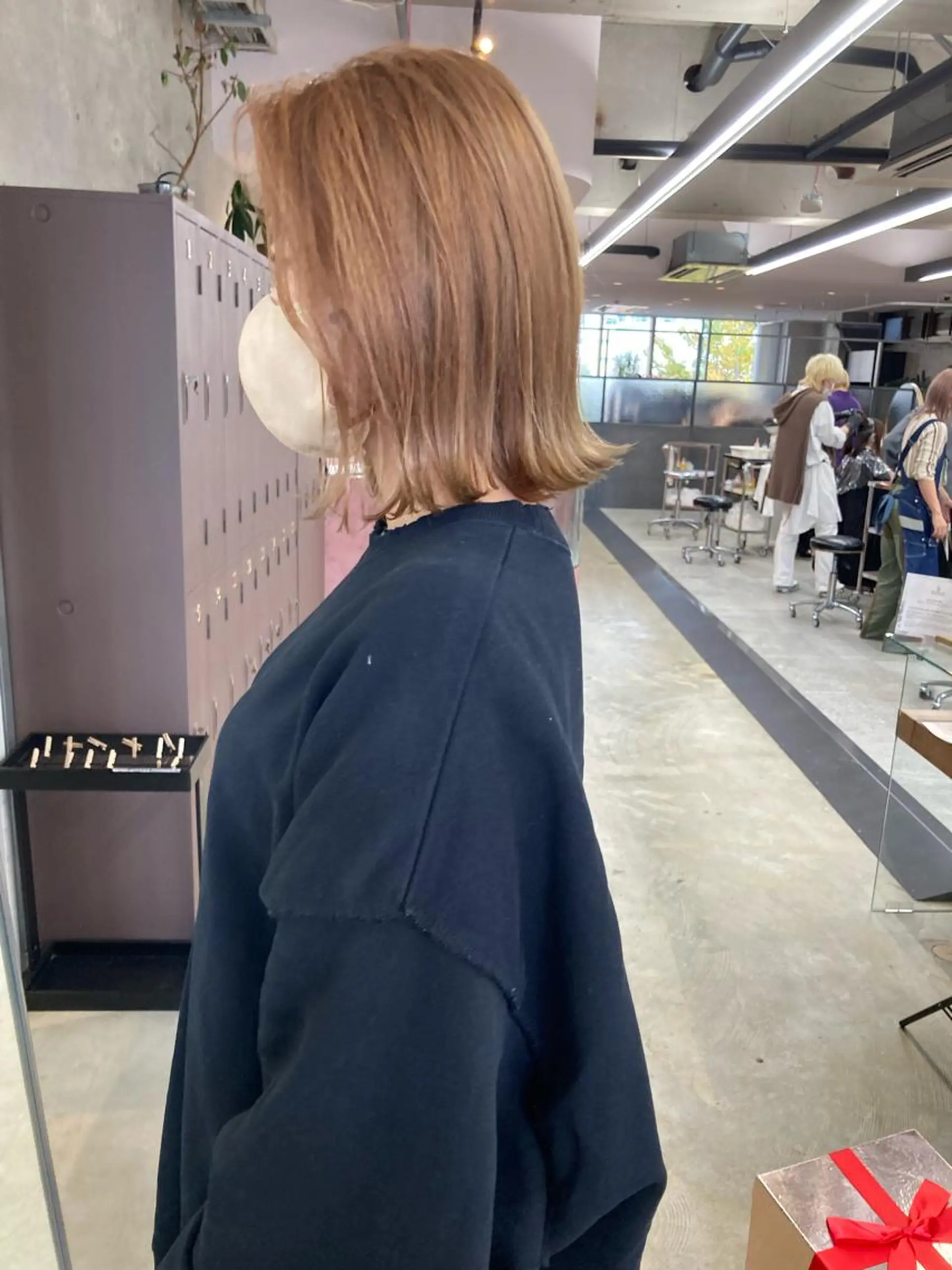 ミディアム カラー ハイトーンカラー カット ヘアカラー トリートメント 小木曽智美 /ボブ/ショートのヘアスタイル