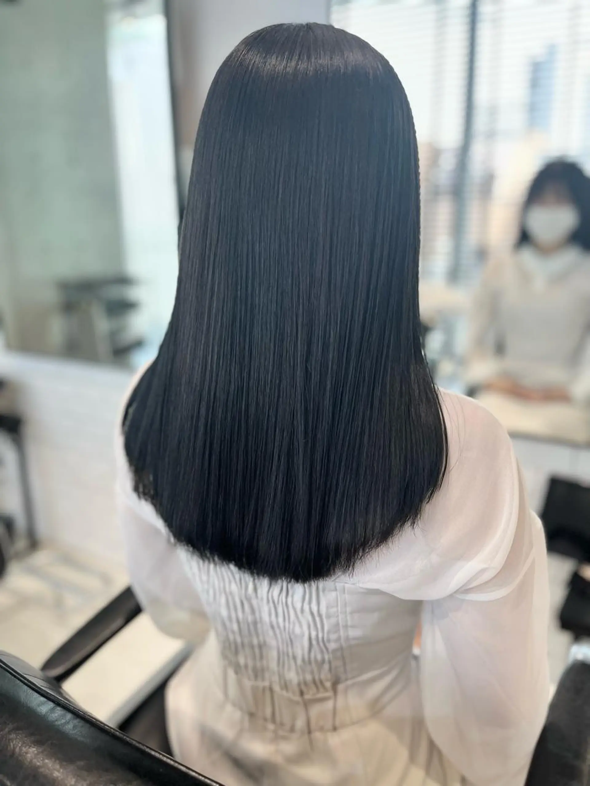 セミロング カラー パーマ ヘアアレンジ 透明感/オリーブ/ グレージュ/YUKAのヘアスタイル