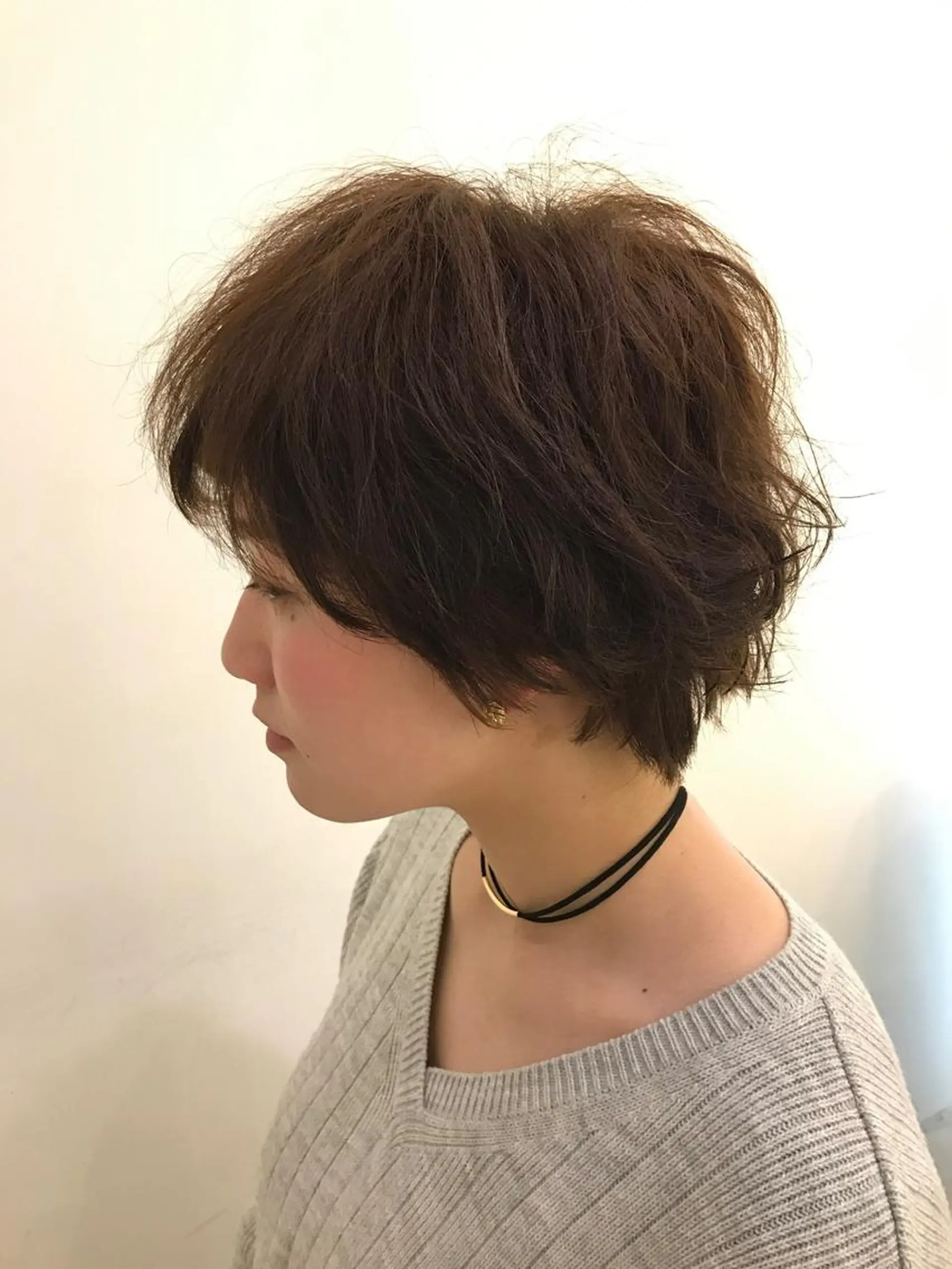 ショート くせ毛 ショートヘア 横山 ひかりのヘアスタイル