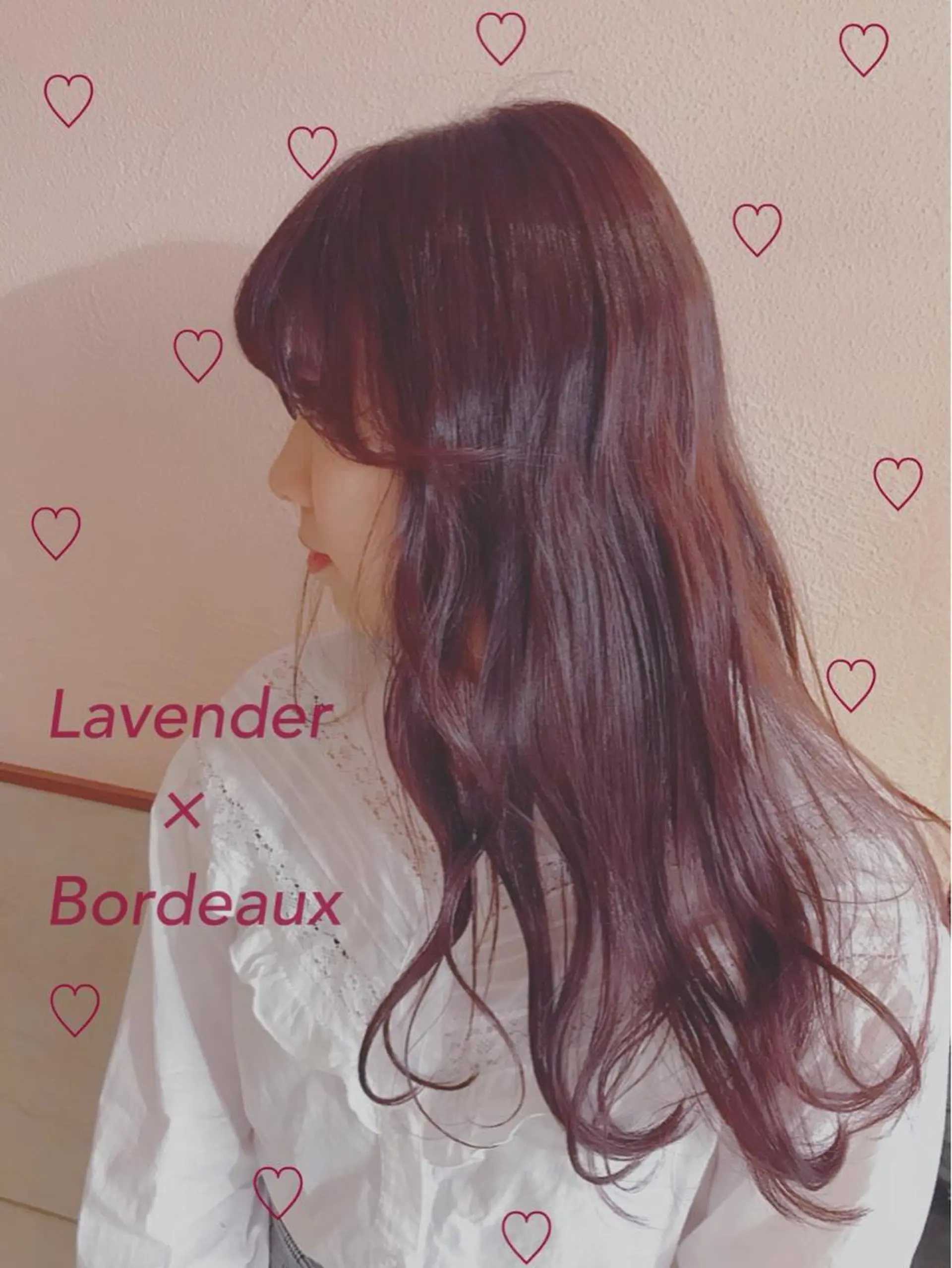 ロング カラー ボルドーカラー 韓国風ヘア ヘアカラー コマツリサ ROCCO eastのヘアスタイル