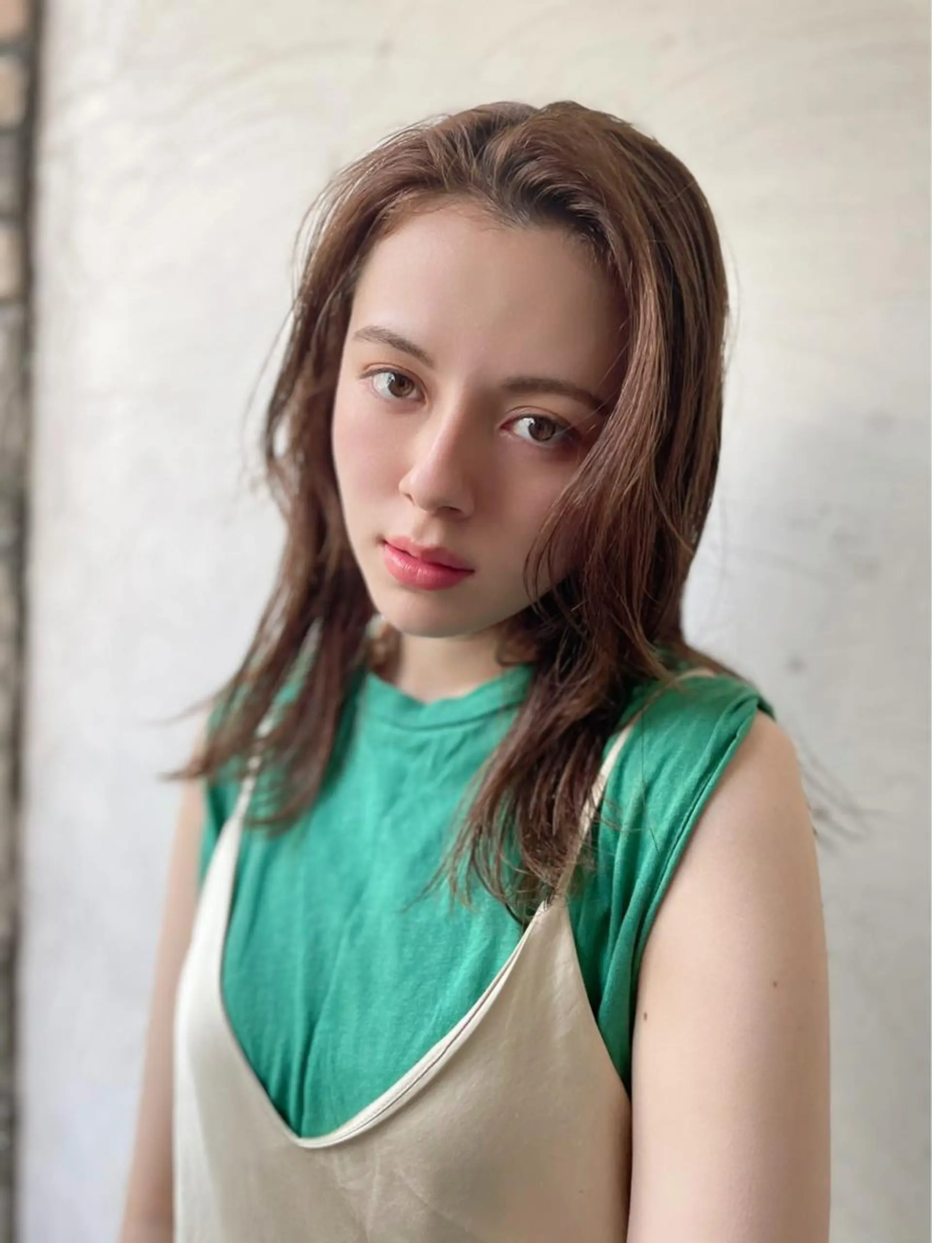 ミディアム カラー パーマ ヘアアレンジ ベージュカラー ブラウンカラー ブラウンベージュ お任せヘア☘️☘️ 及川渚のヘアスタイル