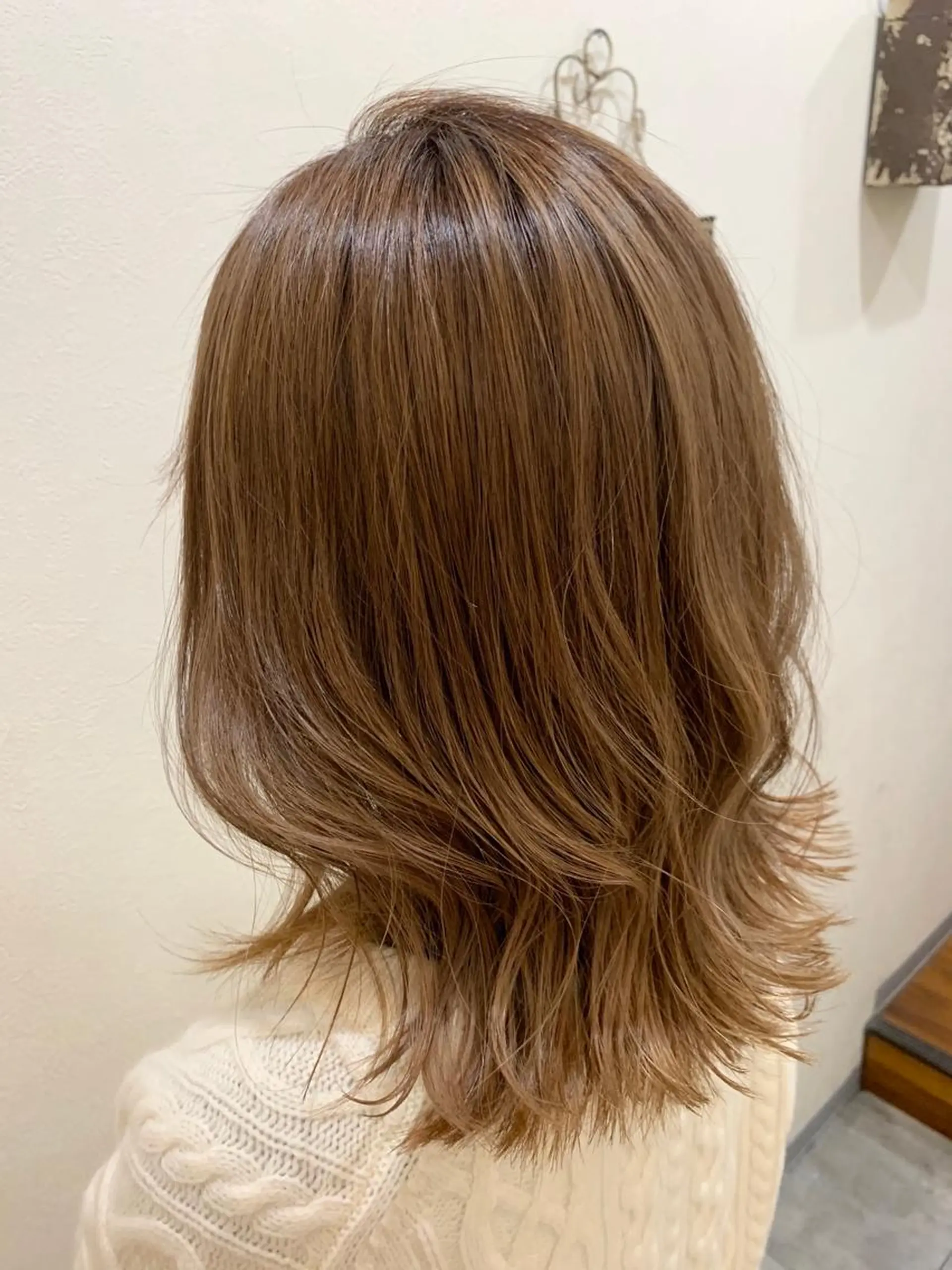 ミディアム カラー カット ヘアカラー トリートメント 透明感/ 美髪矯正/田中恭のヘアスタイル