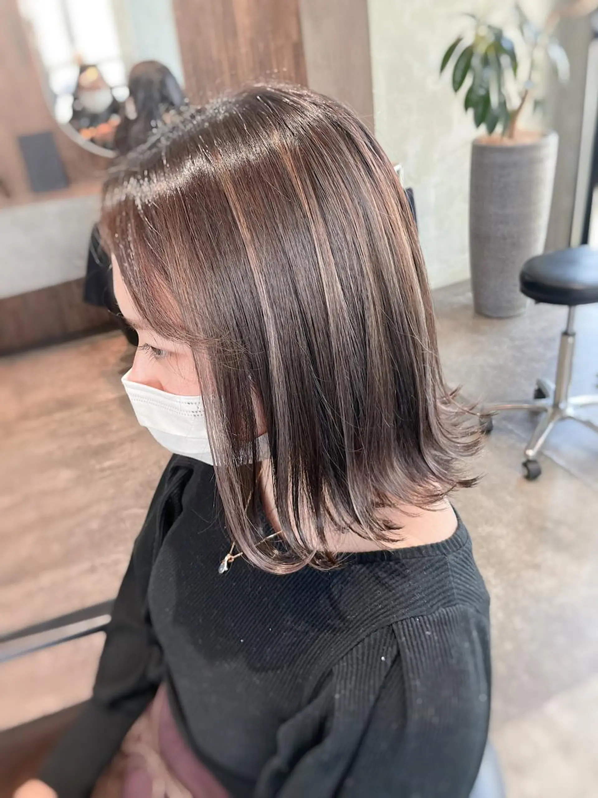 ミディアム カラー ハイライトカラー ハイライト fifth JINGUMAE所属・波巻きスパイラルパー マ/シャドウパーマ駿のヘアスタイル