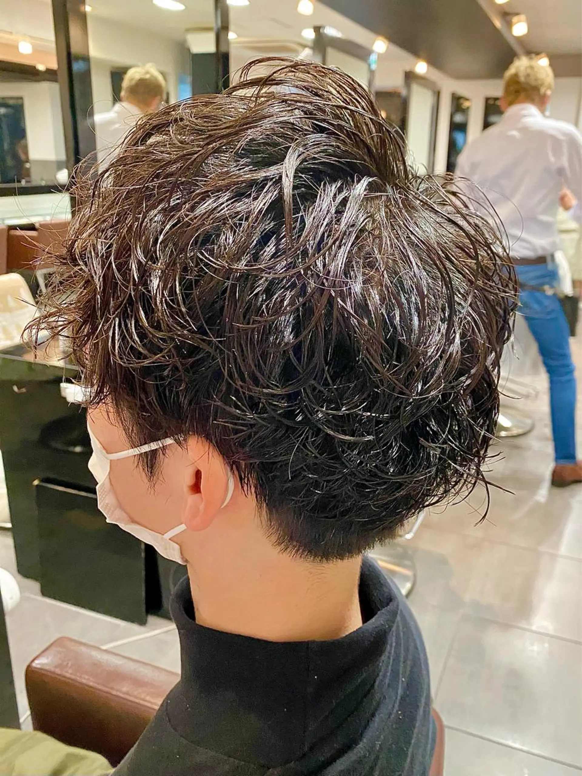 パーマ メンズ カット パーマ ⭕️メンズパーマ⭕️ 山口　裕太郎のヘアスタイル