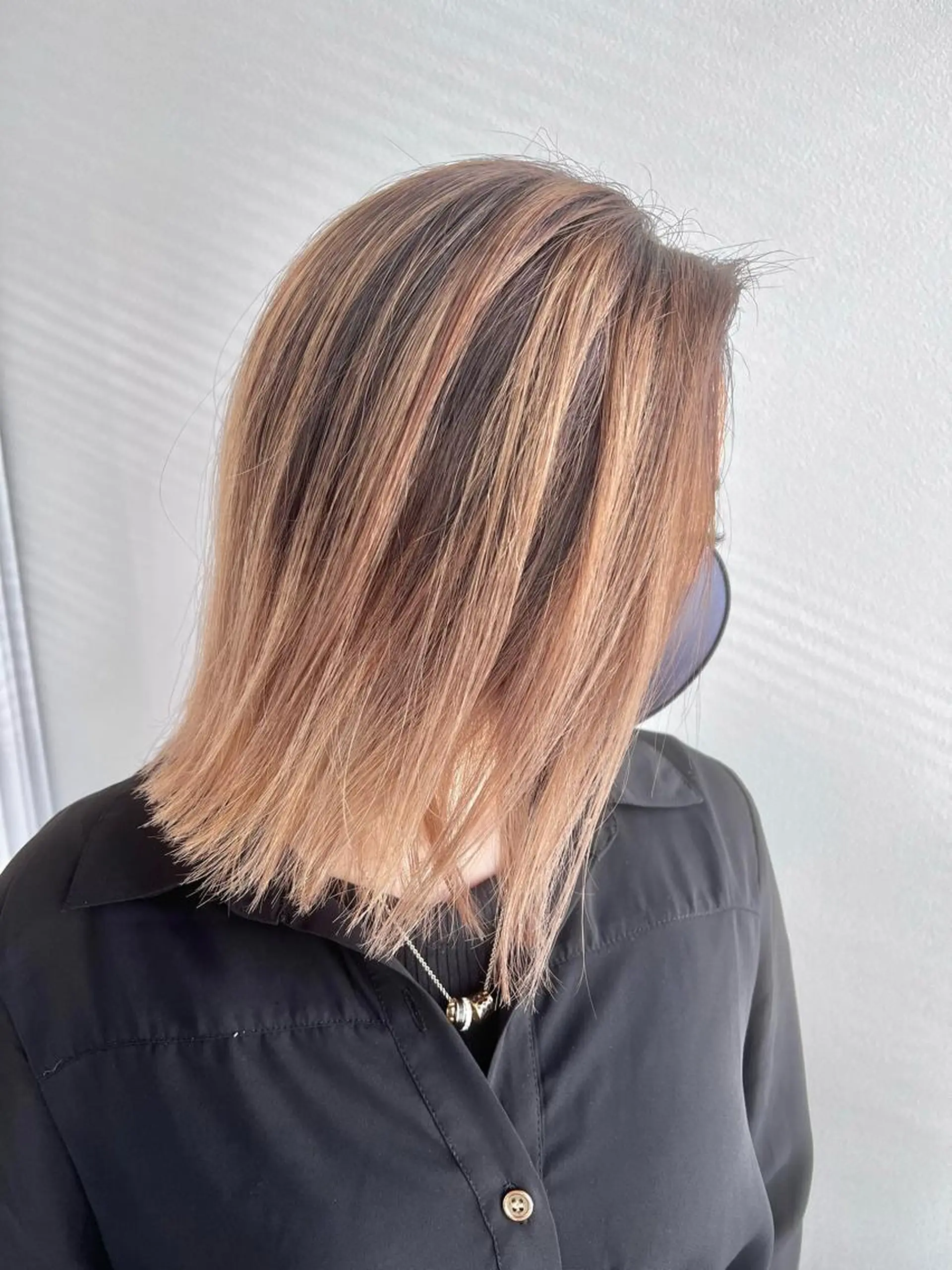 ミディアム 髪質改善 レイヤーカット 縮毛矯正 ヘアカラー ブリーチ毛に縮毛矯正 ✨カラー✨山田 正幸のヘアスタイル