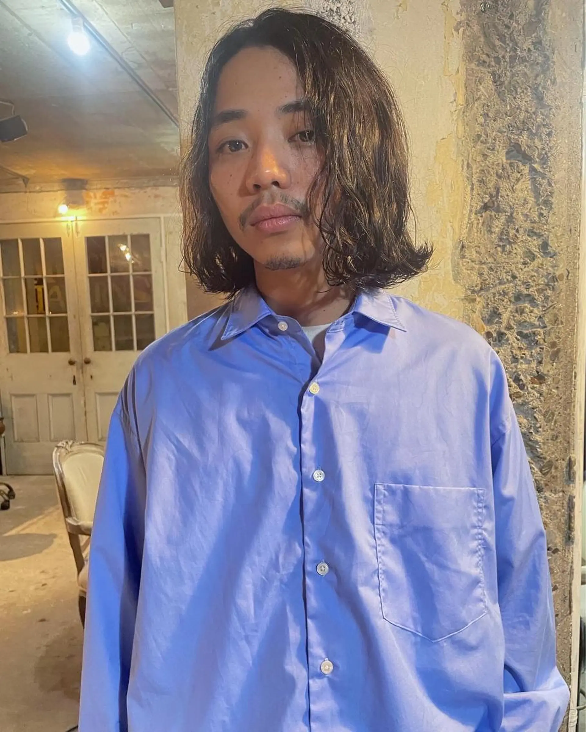 ミディアム メンズ メンズデザインカット デザインカット カット トリートメント パーマ、髪質改善 カズマのヘアスタイル