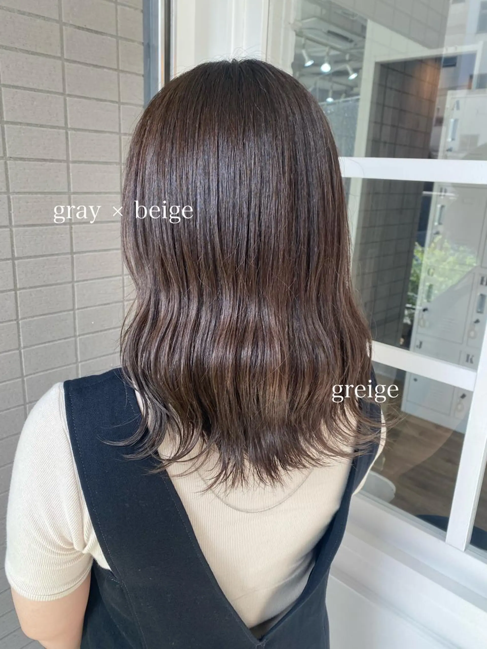 ミディアム カラー ヘアアレンジ ベージュカラー ヘアカラー トリートメント あおい 🍒暖色カラーのヘアスタイル