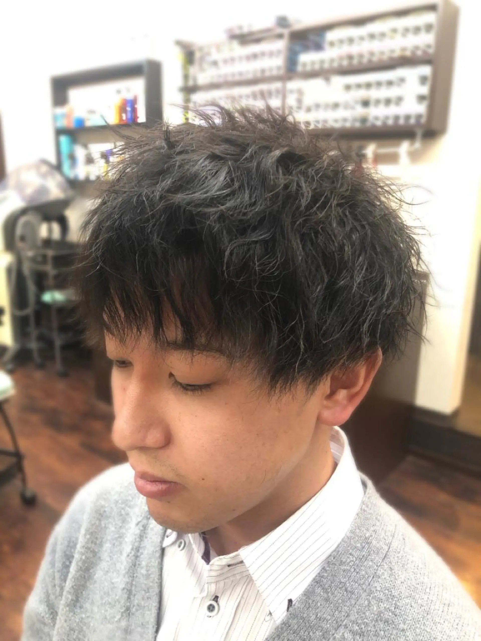 パーマ メンズ カット パーマ 土田 紘太のヘアスタイル