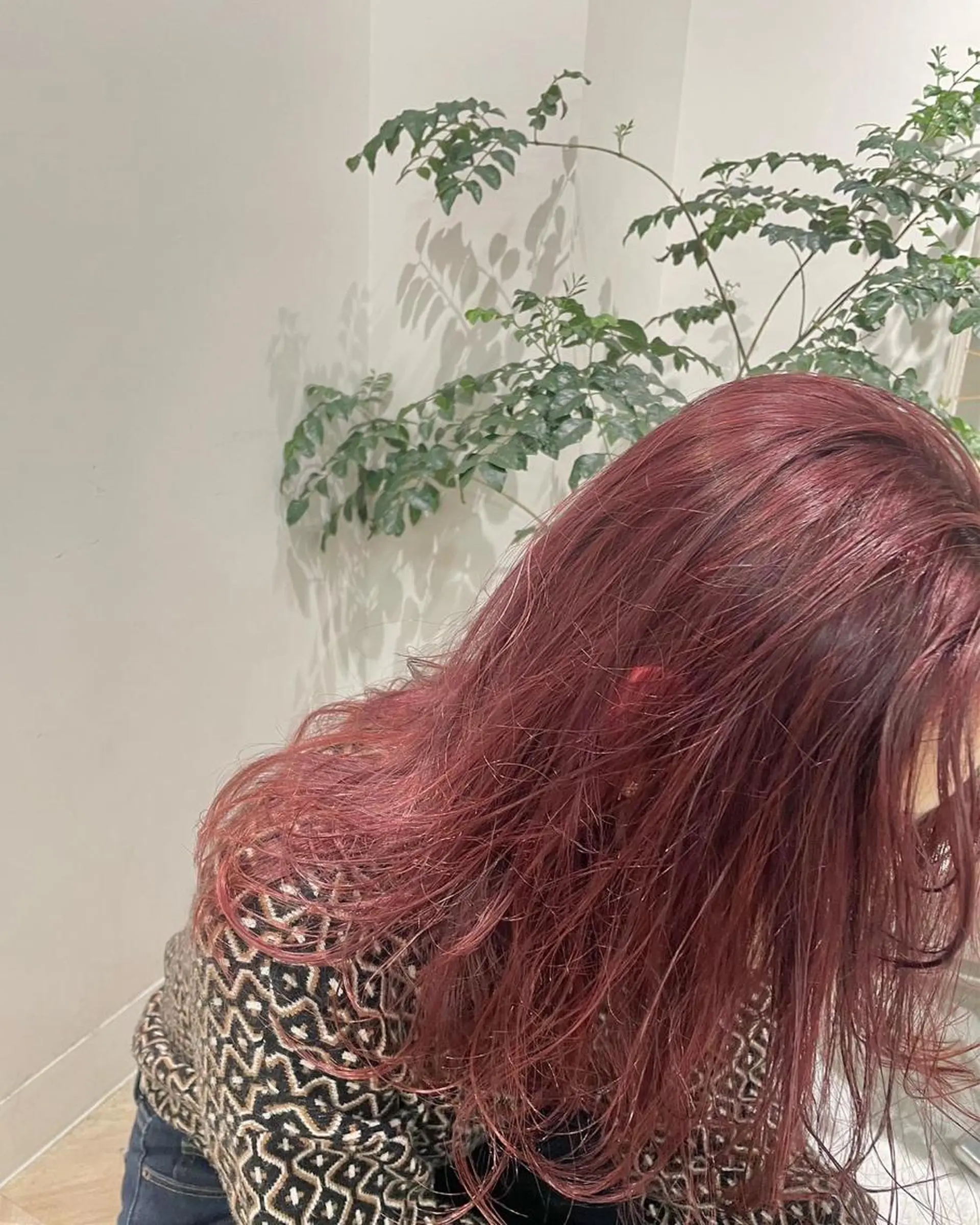 ロング ヘアカラー あさかわ みほのヘアスタイル