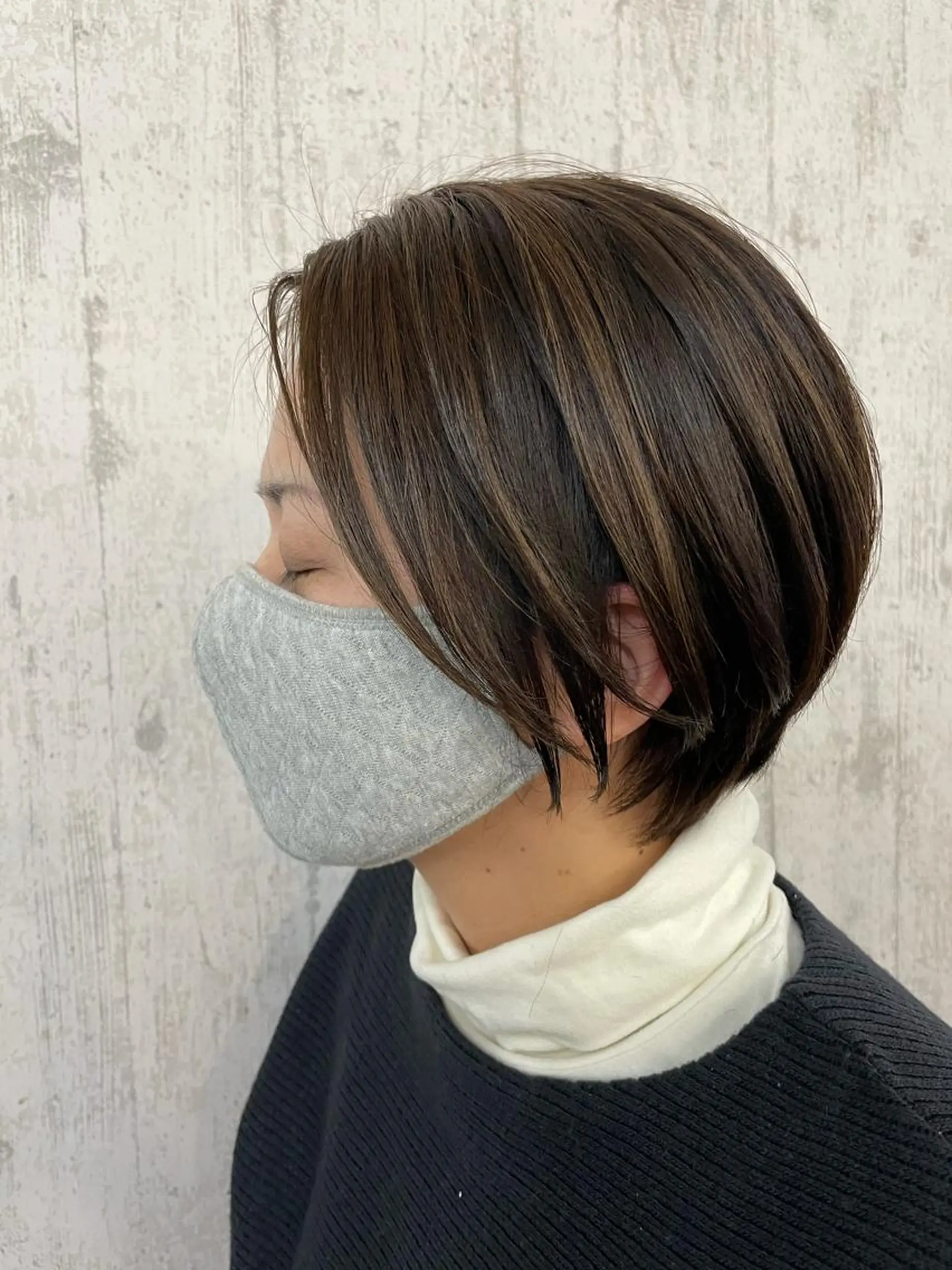 ミディアム ショートボブ ボブ 【店長】ショート 似合わせ🦩相羽里美のヘアスタイル