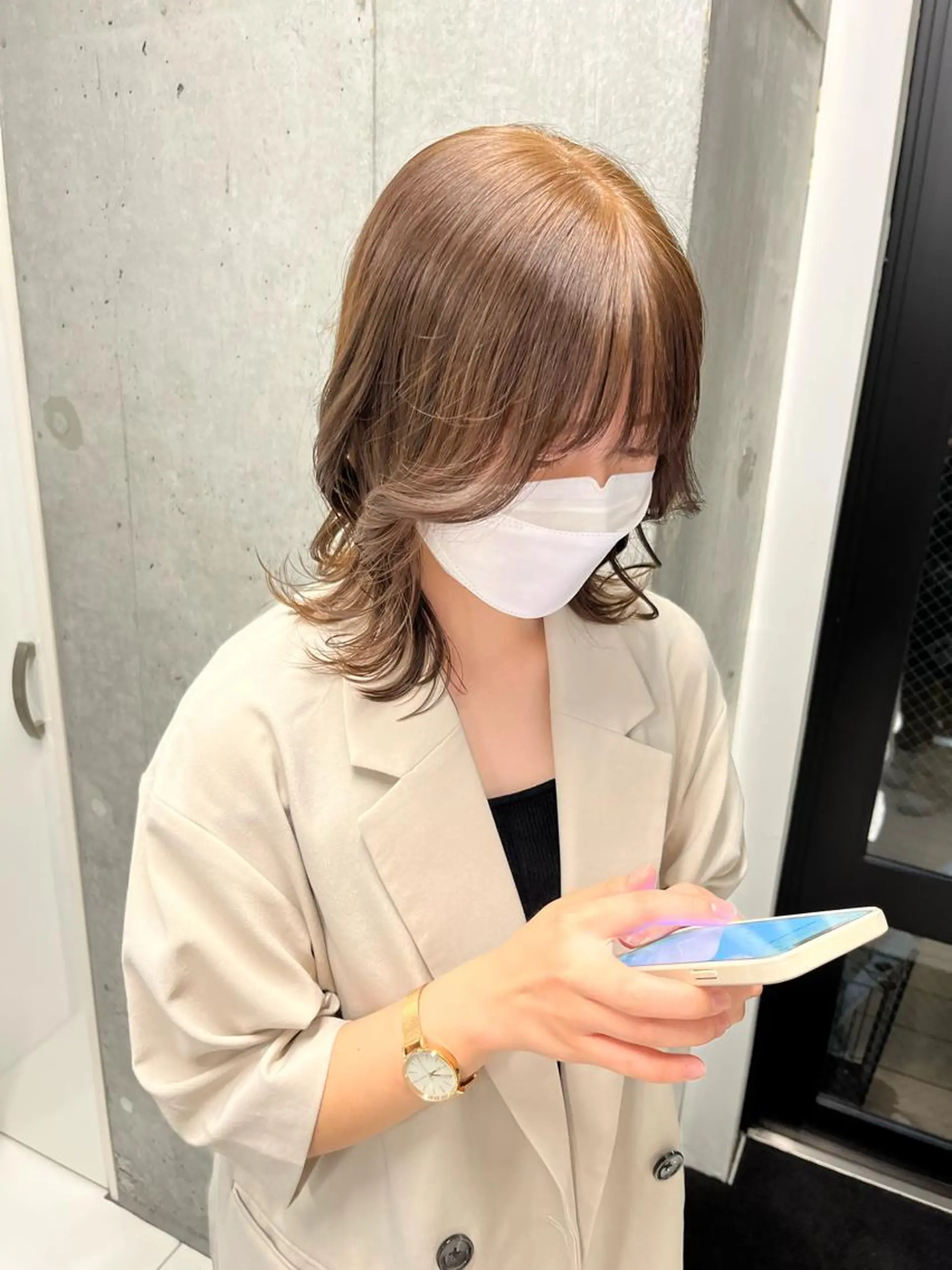 ミディアム りおな/髪質改善/ カラー /平尾のヘアスタイル