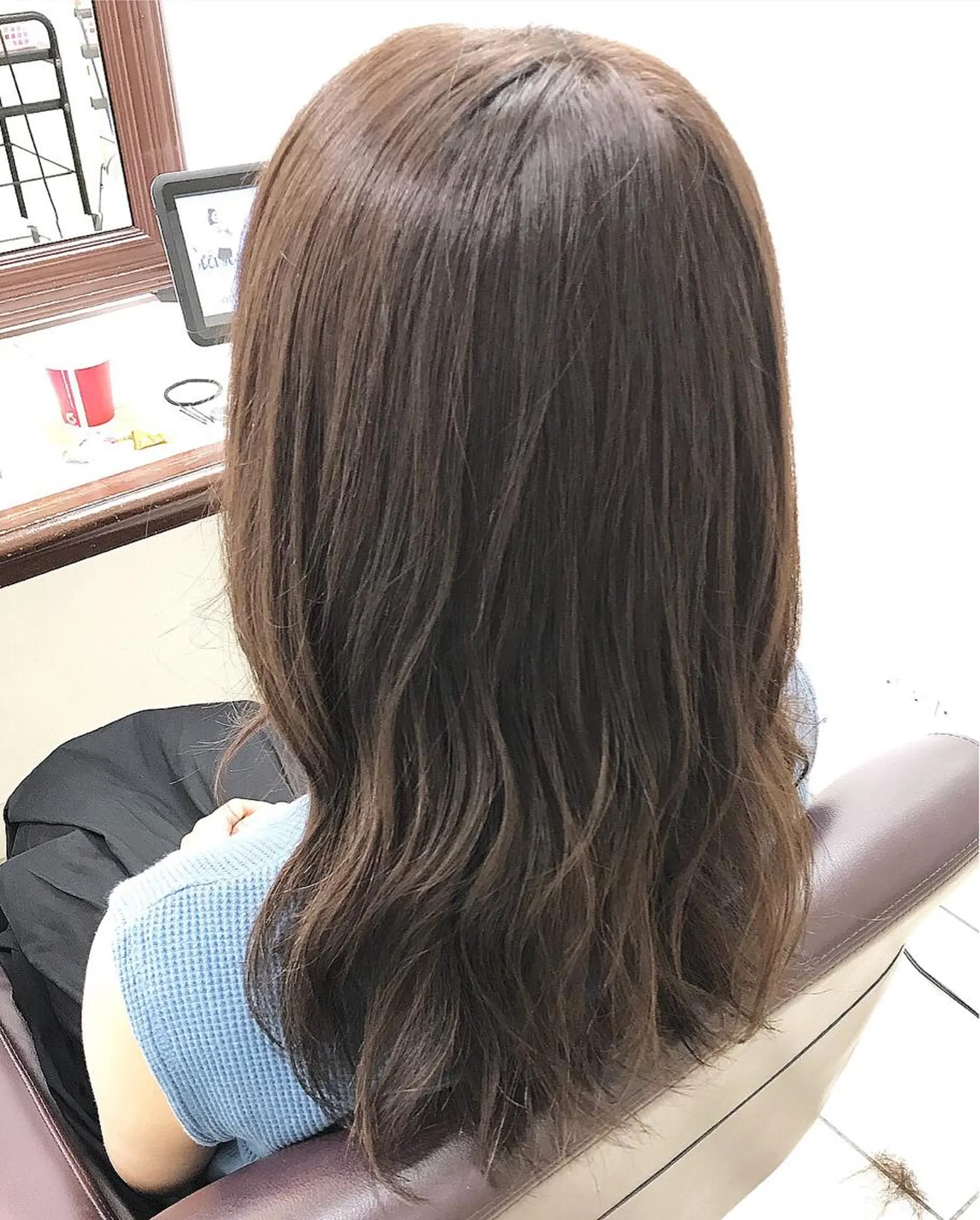 ロング カラー ヘアアレンジ アッシュ ラベンダーカラー ラベンダーアッシュ M字・前髪割れ 改善メンズ特化/栢沼のヘアスタイル