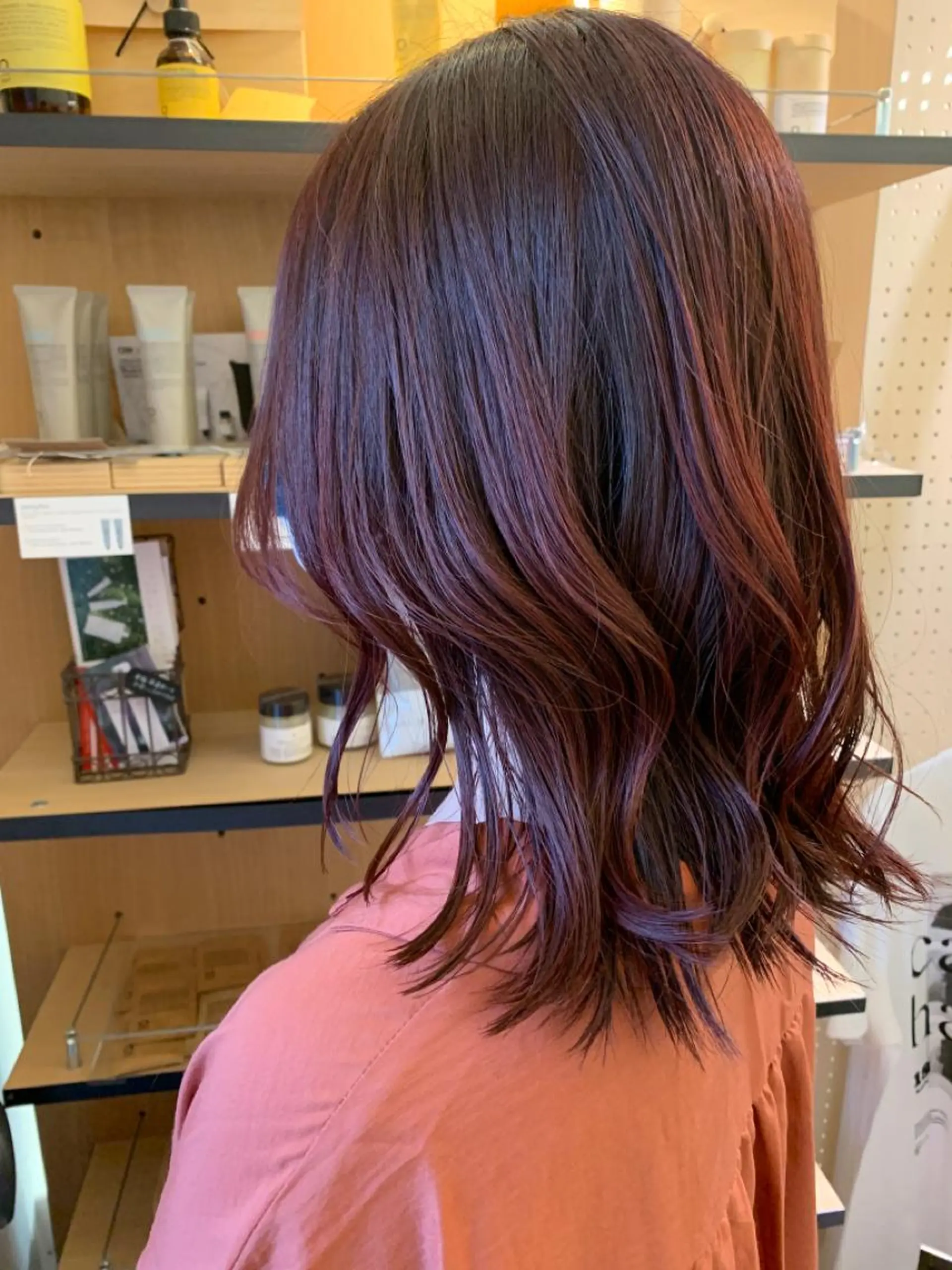 セミロング カット ヘアカラー トリートメント 艶髪color💎髪 質改善ストレート大吉のヘアスタイル