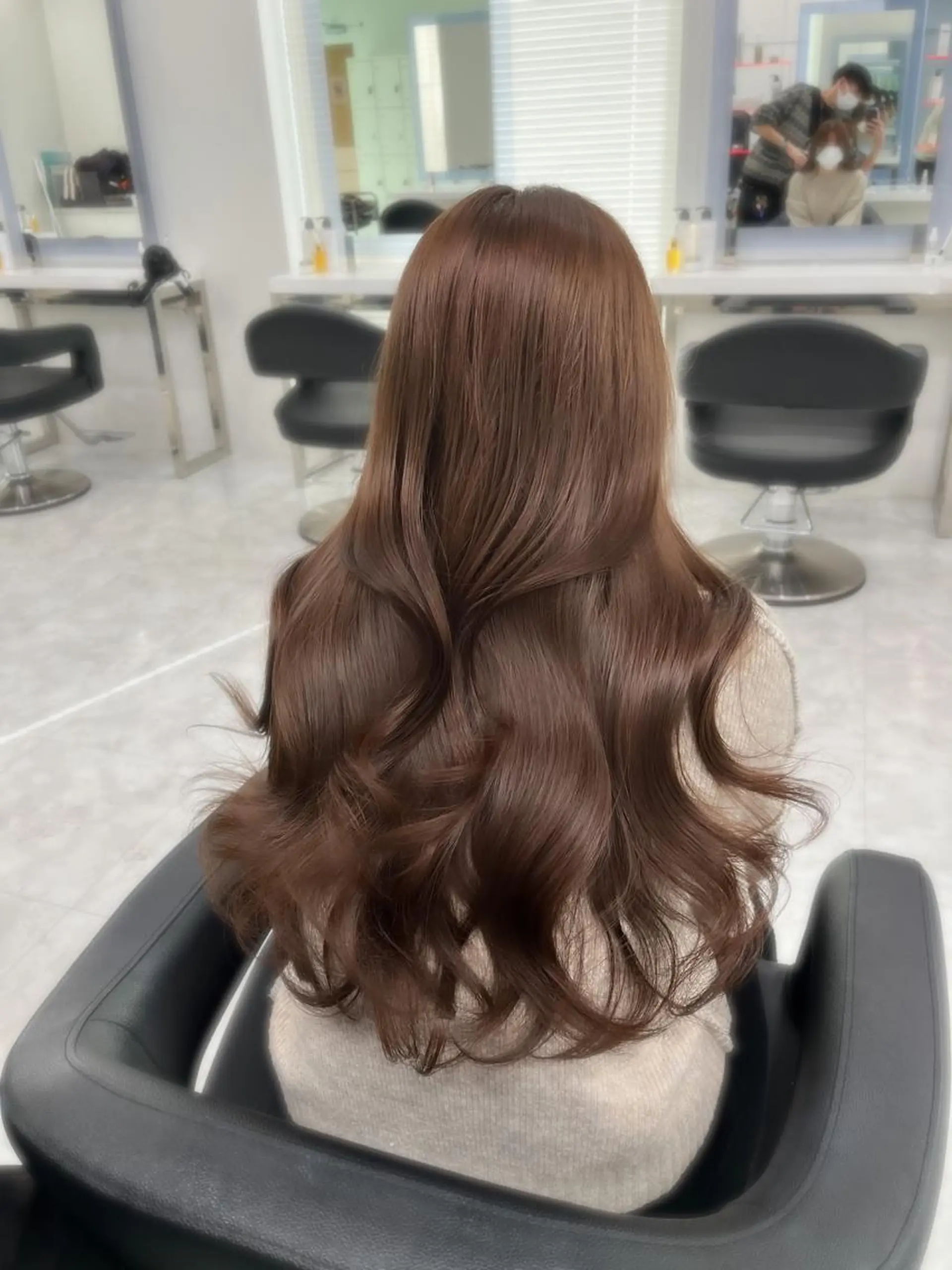 ロング カラー ヘアアレンジ ブリーチ 透明感カラー ブリーチなしカラー 髪質改善 レイヤーカット 🤍韓国ヘア特化 🤍力丸🤍のヘアスタイル